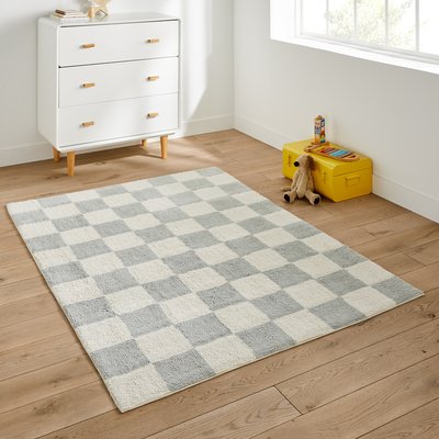 Kinderzimmer-Teppich Paleo mit Schachbrettmuster, Recycling-Baumwolle LA REDOUTE INTERIEURS