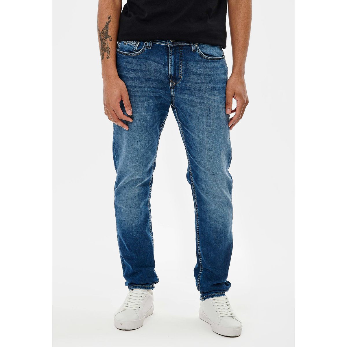 Jean demi slim discount homme