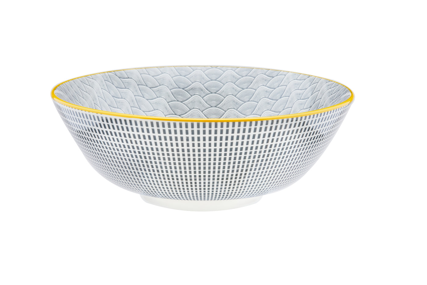 Lot de 6 grands bols en porcelaine, PATTERN, BJORN