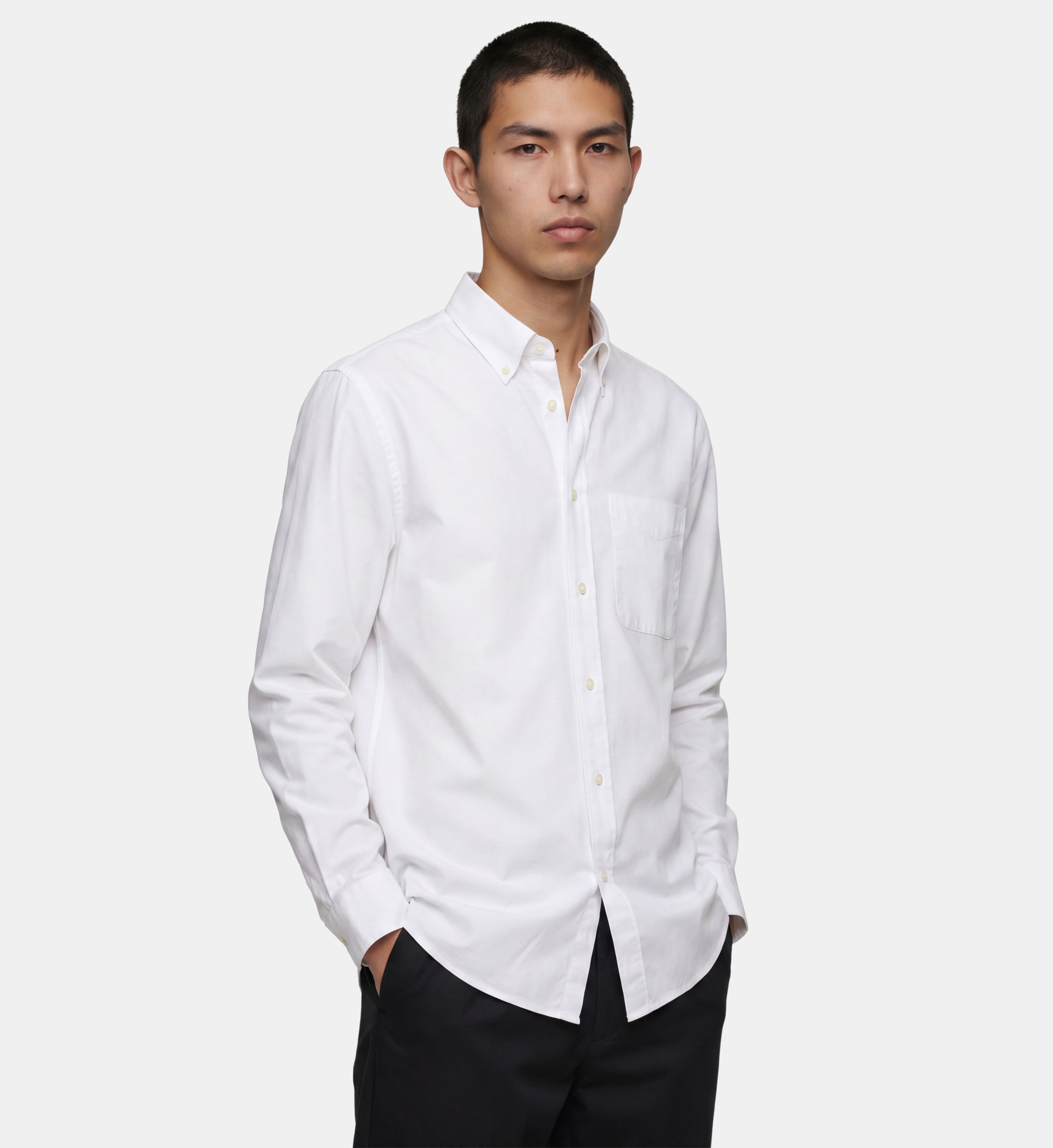 Chemise sixford droite en coton, GALERIES LAFAYETTE