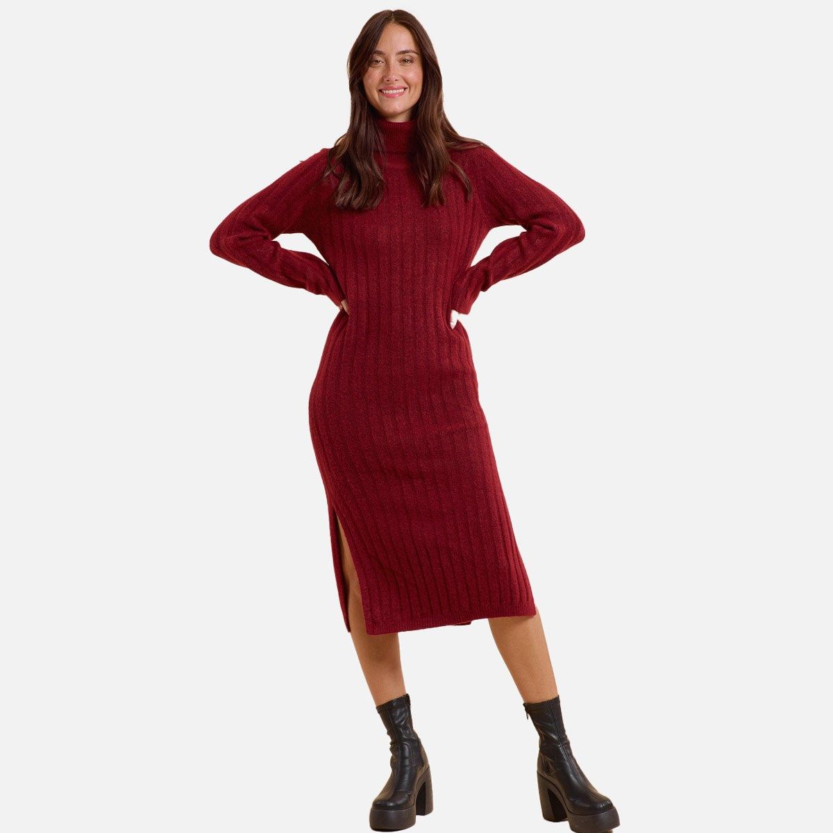 Robe pull bordeaux top
