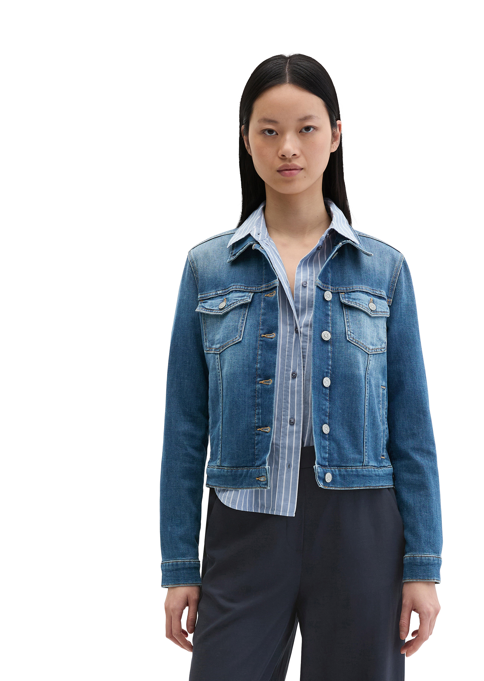 Veste en jean regular en denim Cashmere Touch, MARC O'POLO