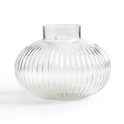Afa 15cm High Round Striated Glass Vase LA REDOUTE INTERIEURS