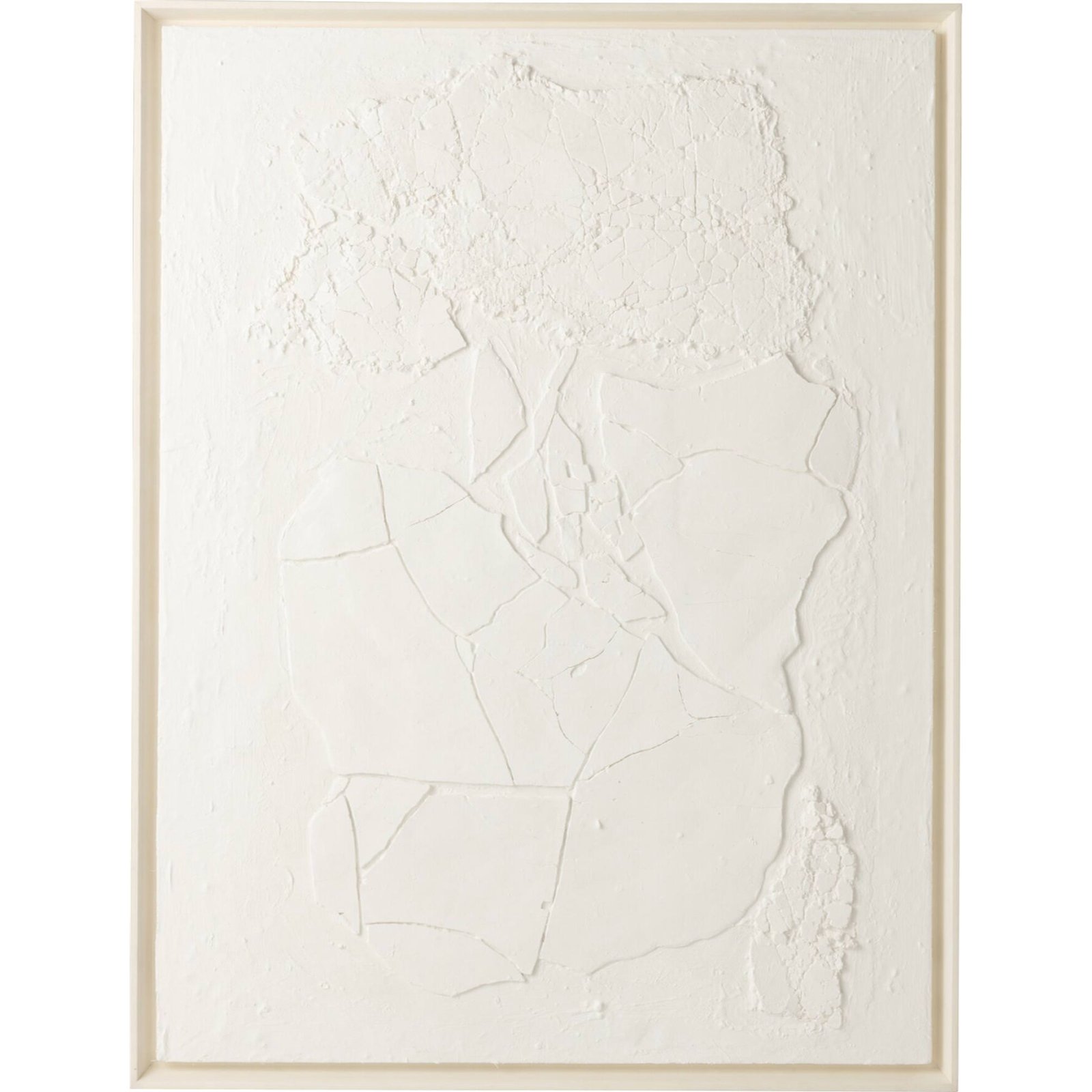 Tableau abstrait texturé en toile et plâtre, RECOLLECTION