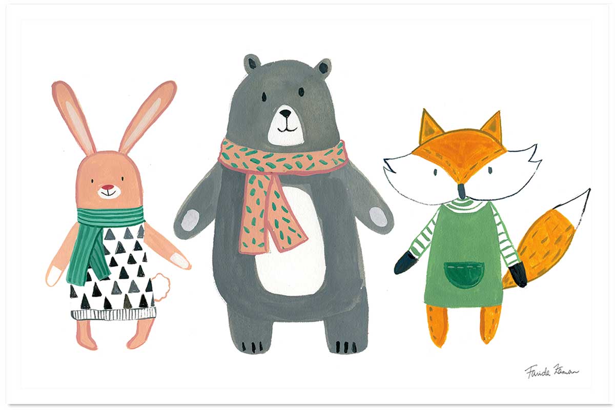 Affiche enfant copains de quartier, HEXOA