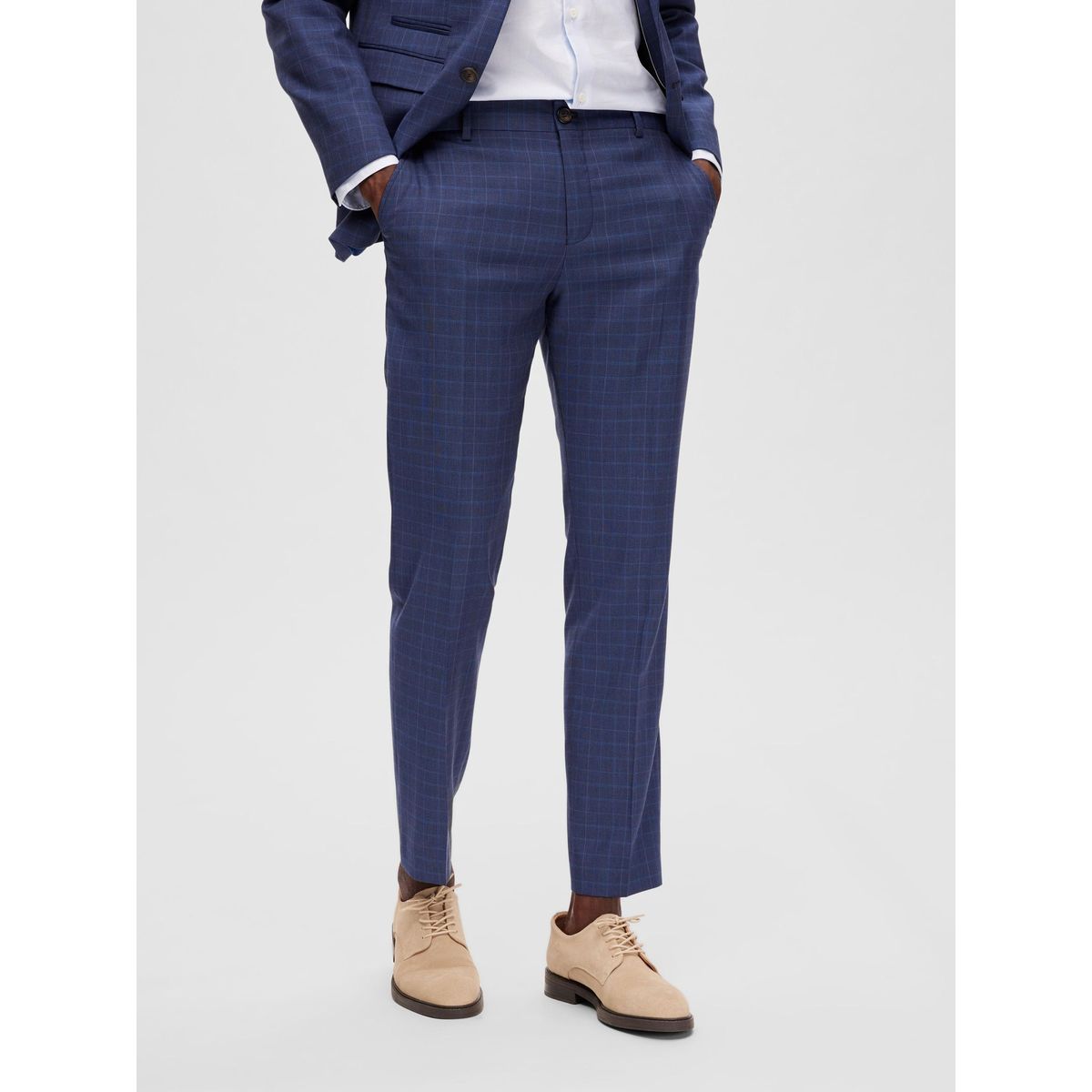 Pantalon carreaux homme online bleu