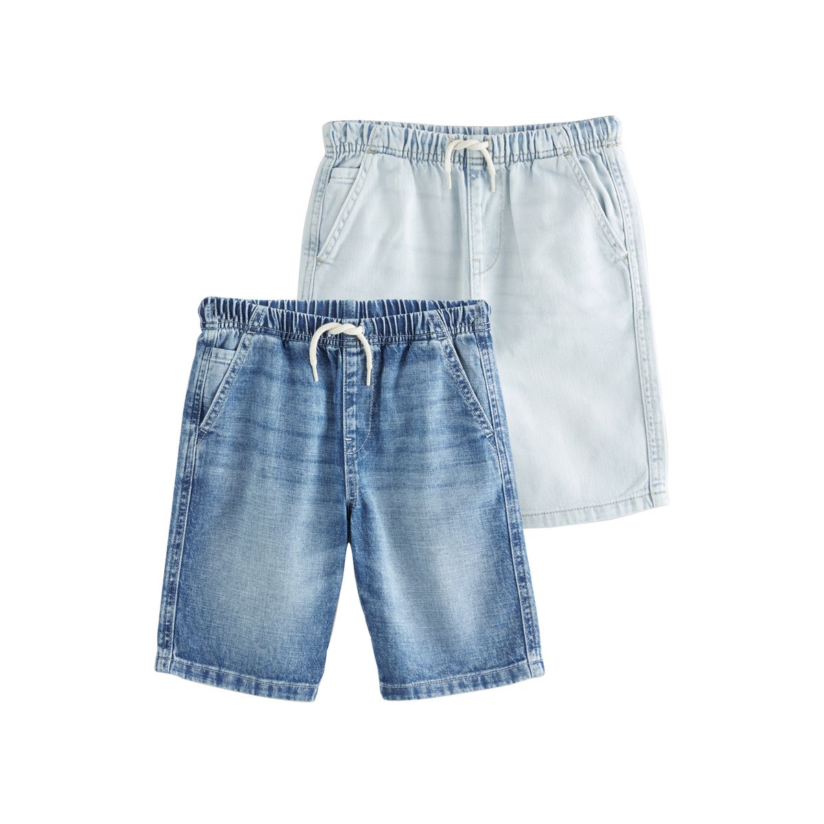 Bermuda en denim à enfiler, lot de 2, NEXT