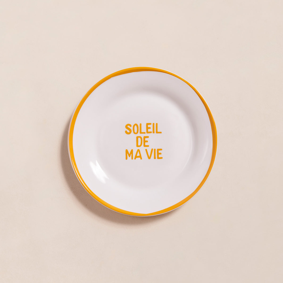 Assiette à dessert Soleil de ma vie, ICONIQUES, EMOI EMOI