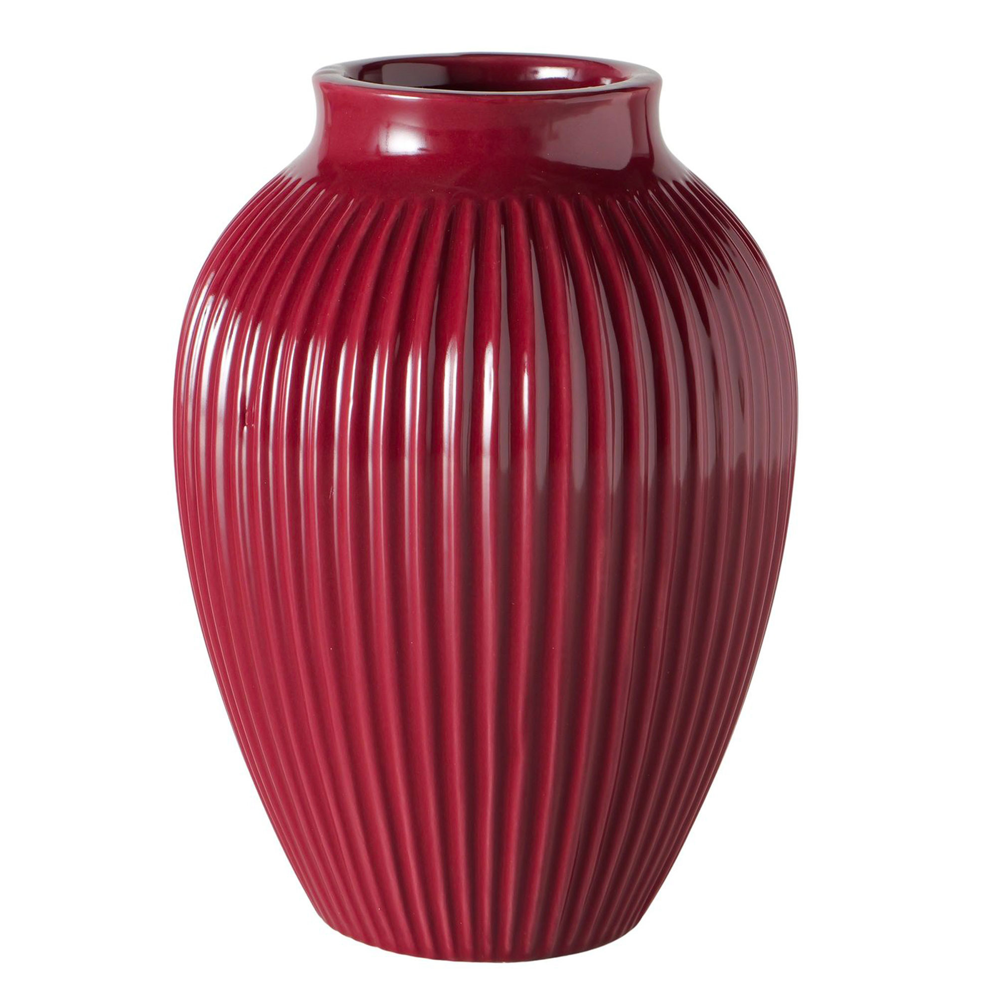 Vase classique en céramique rouge bordeaux 12x12x17cm, WADIGA