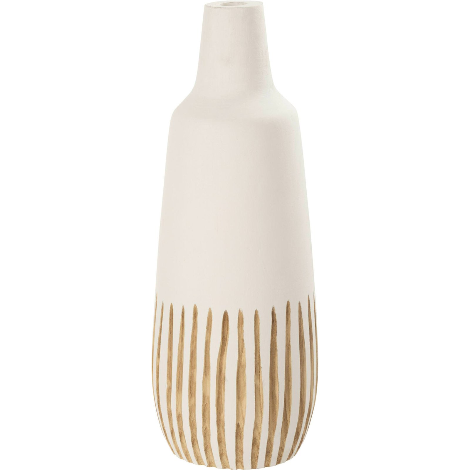 Vase décoratif en bois aux rayures naturelles, RECOLLECTION