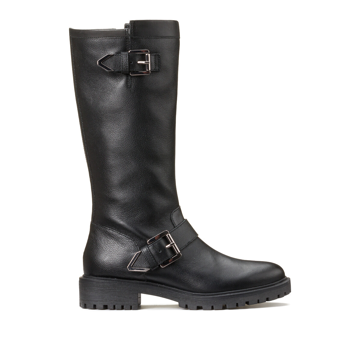 Hoara breathable calf boots in leather black Geox | La Redoute