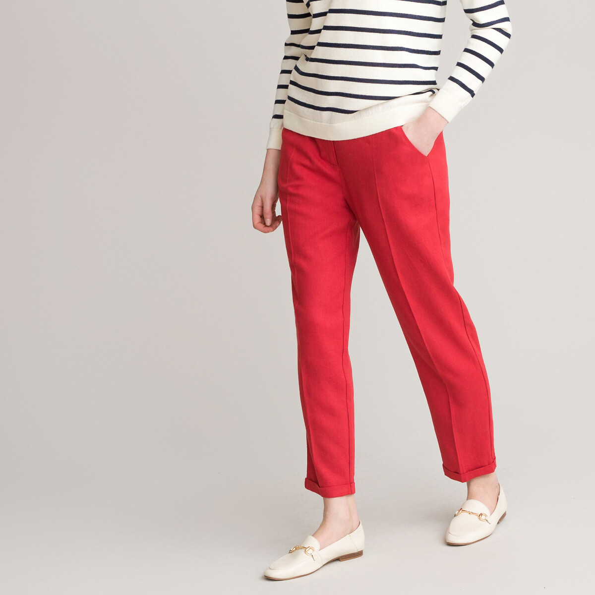 Womens Red Trousers  Wide Leg  Belted Trousers  Next Official Site