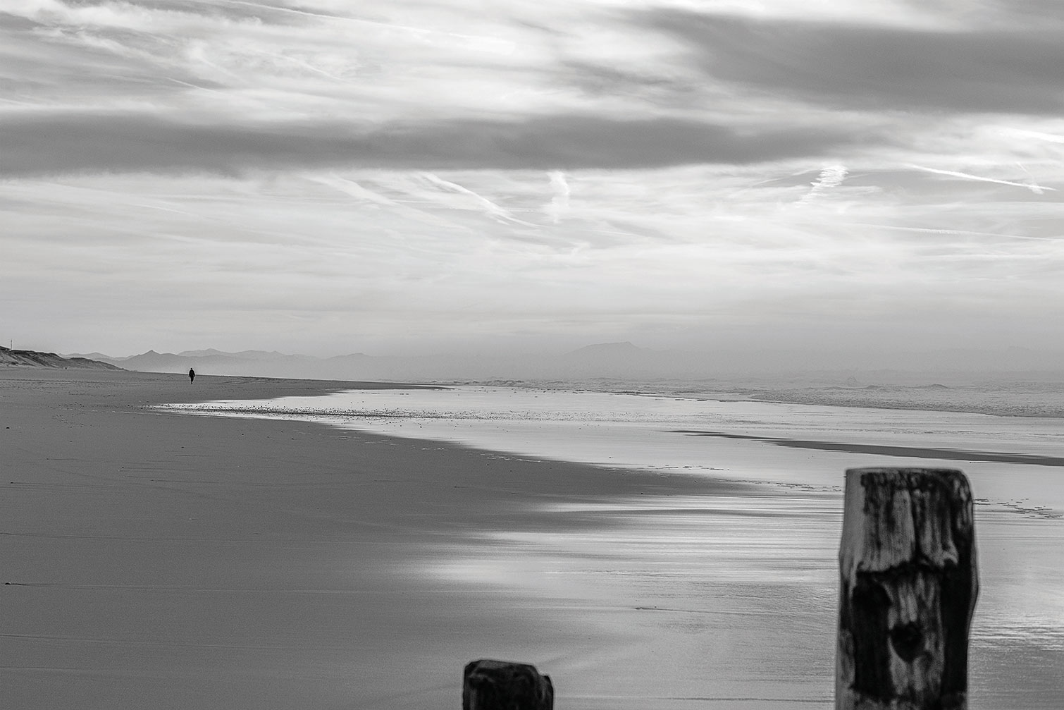 Tableau balade sur la plage à hossegor, HEXOA