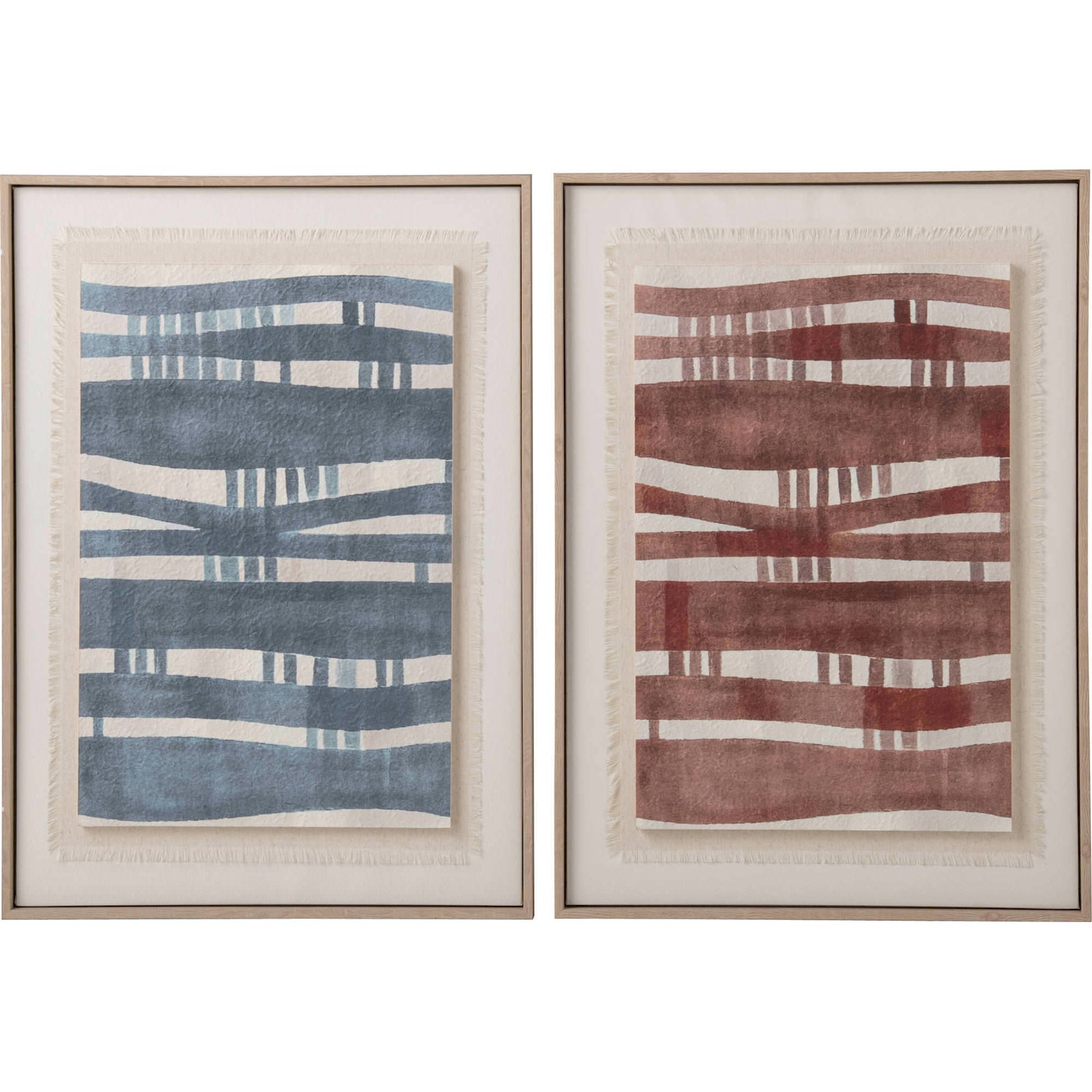 Duo de tableaux abstraits sur toile, RECOLLECTION