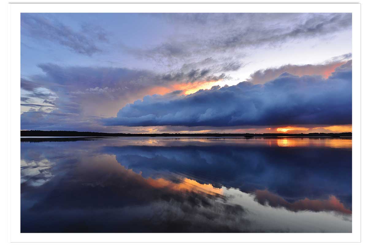 Affiche photo bleue reflets d'eau, HEXOA