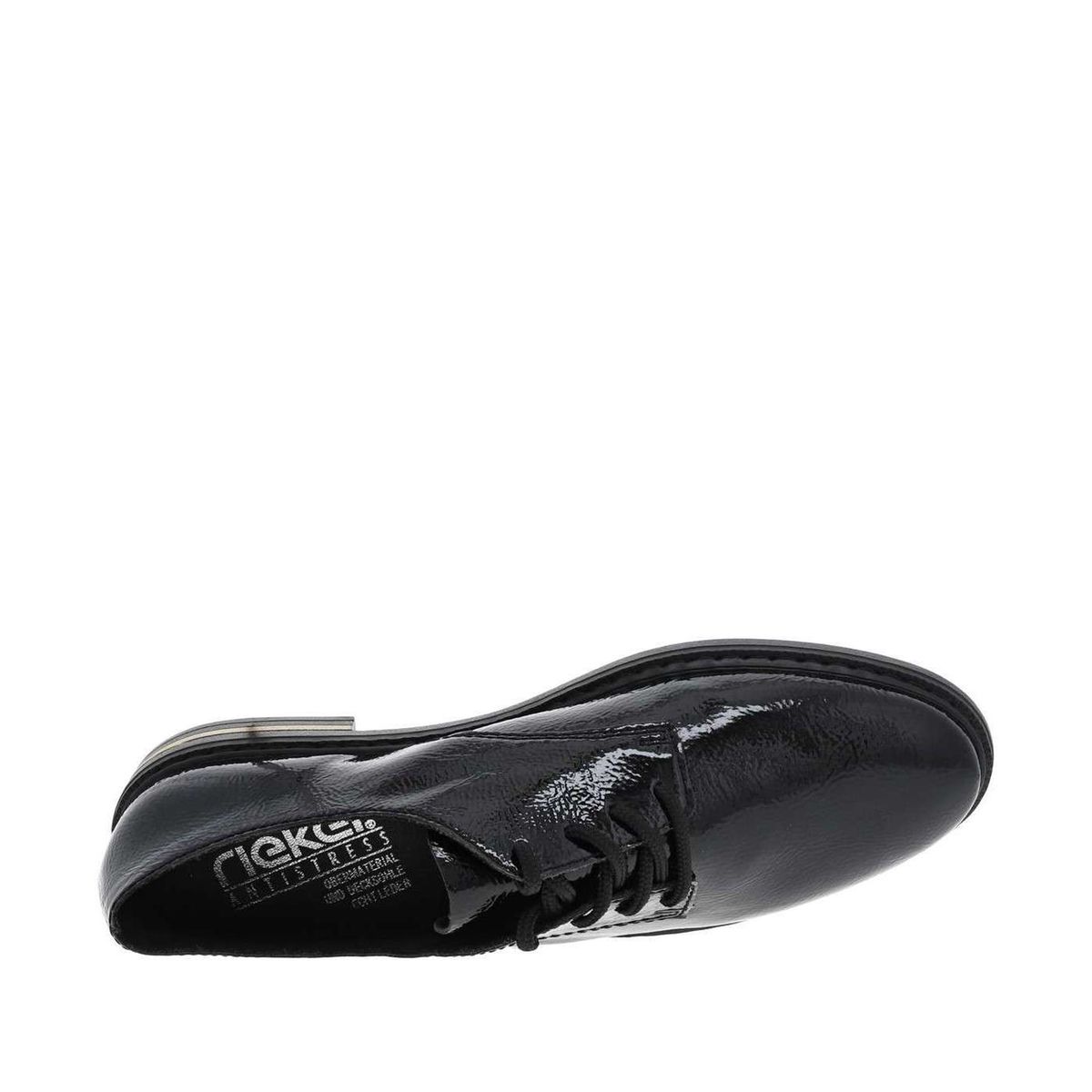 Chaussures femme derby vernis noir La Redoute