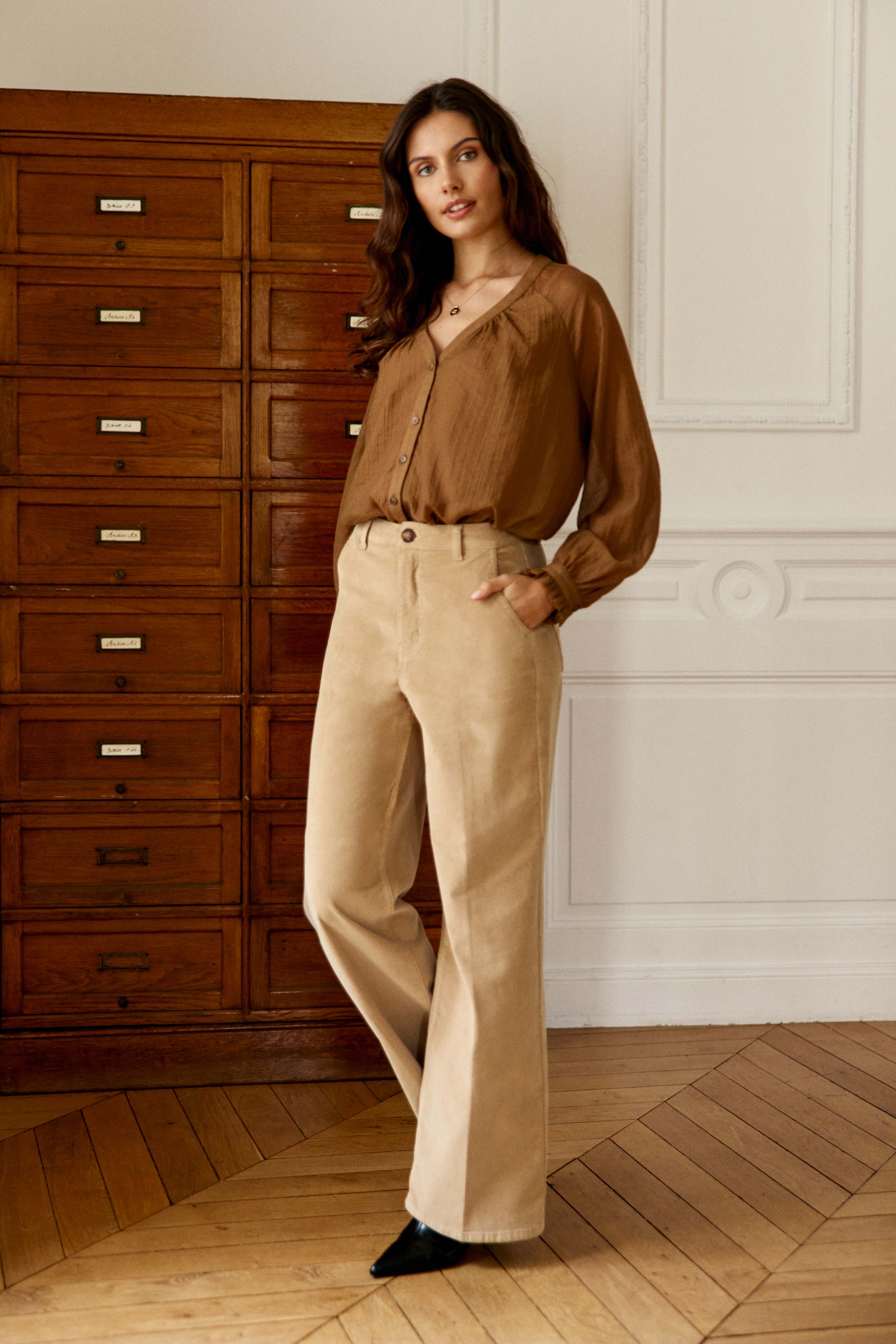 Pantalon droite uni PETRONA, LA PETITE ETOILE