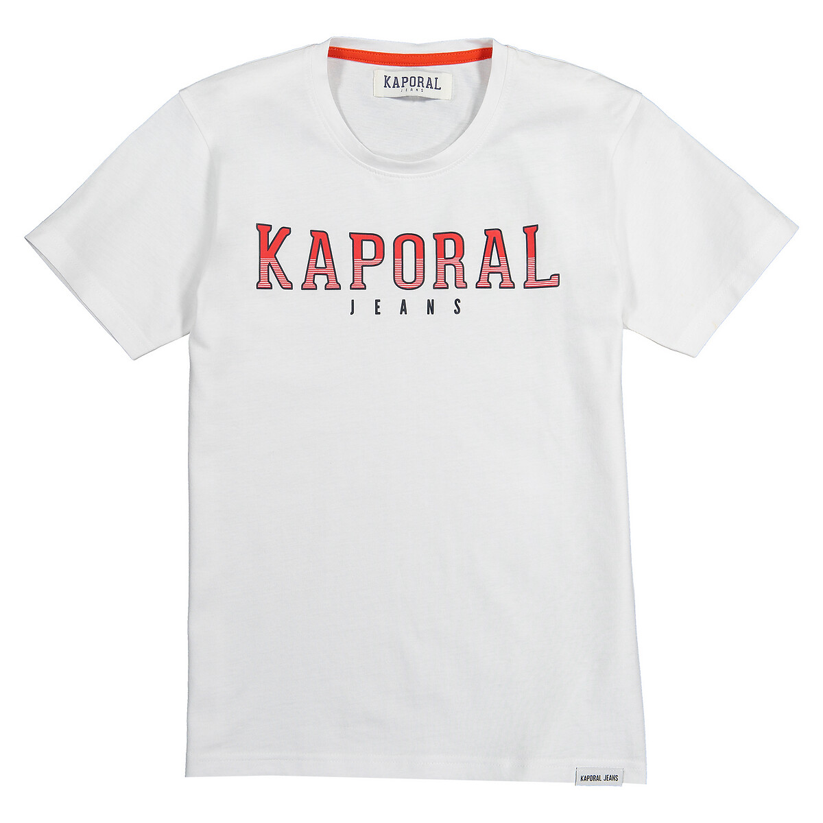 Logo Print Cotton T-Shirt with Short Sleeves, 10-16 Years