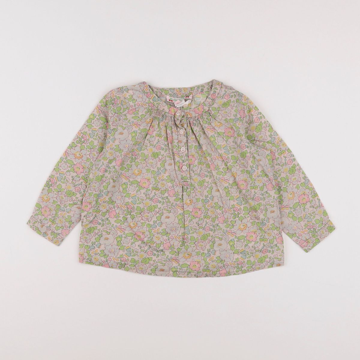 Blouse/chemise Bonpoint Taille 14 Ans - Bleu à Fines Rayures, Coton, état Impeccable