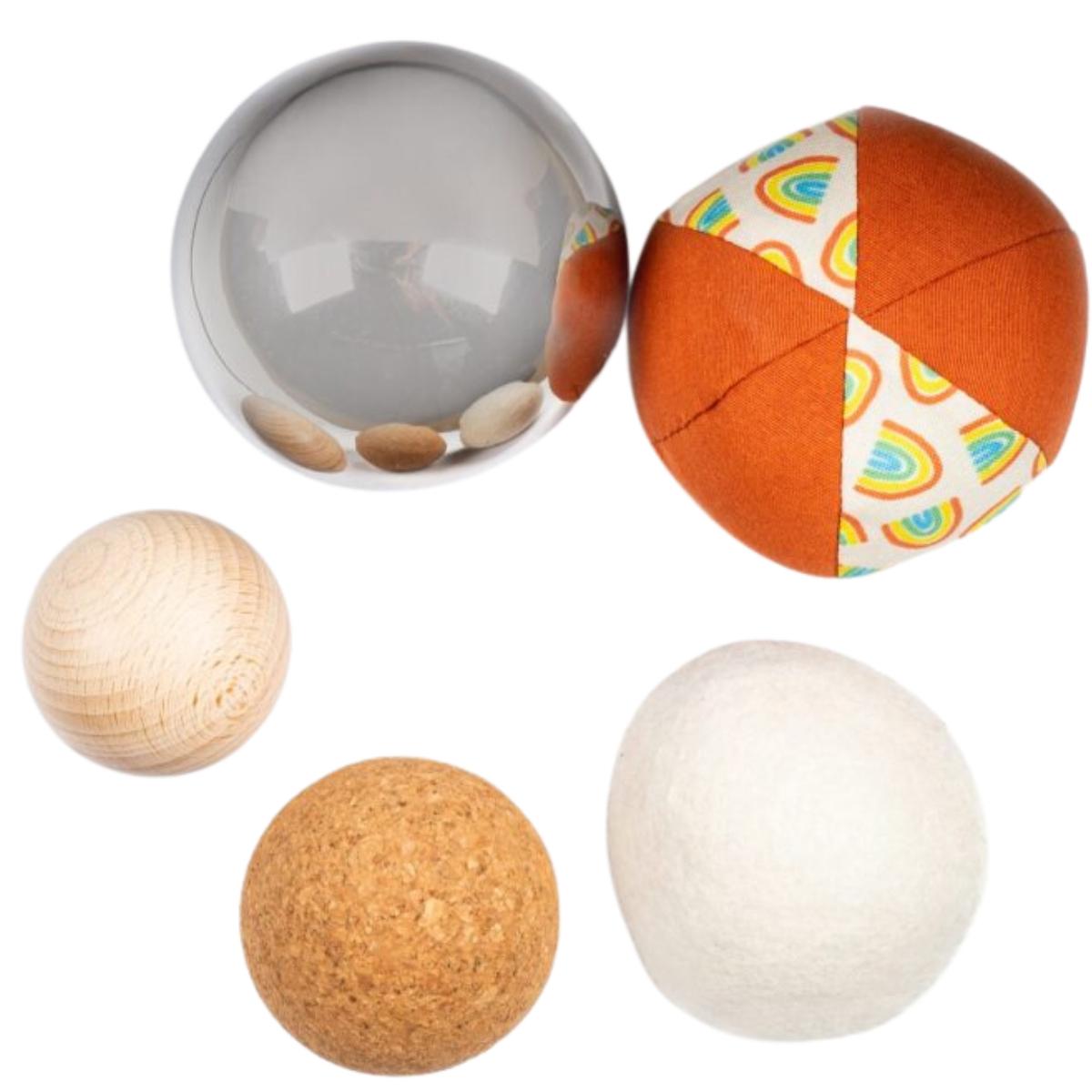 Lot de 5 balles sensorielles, PETIT BOUM