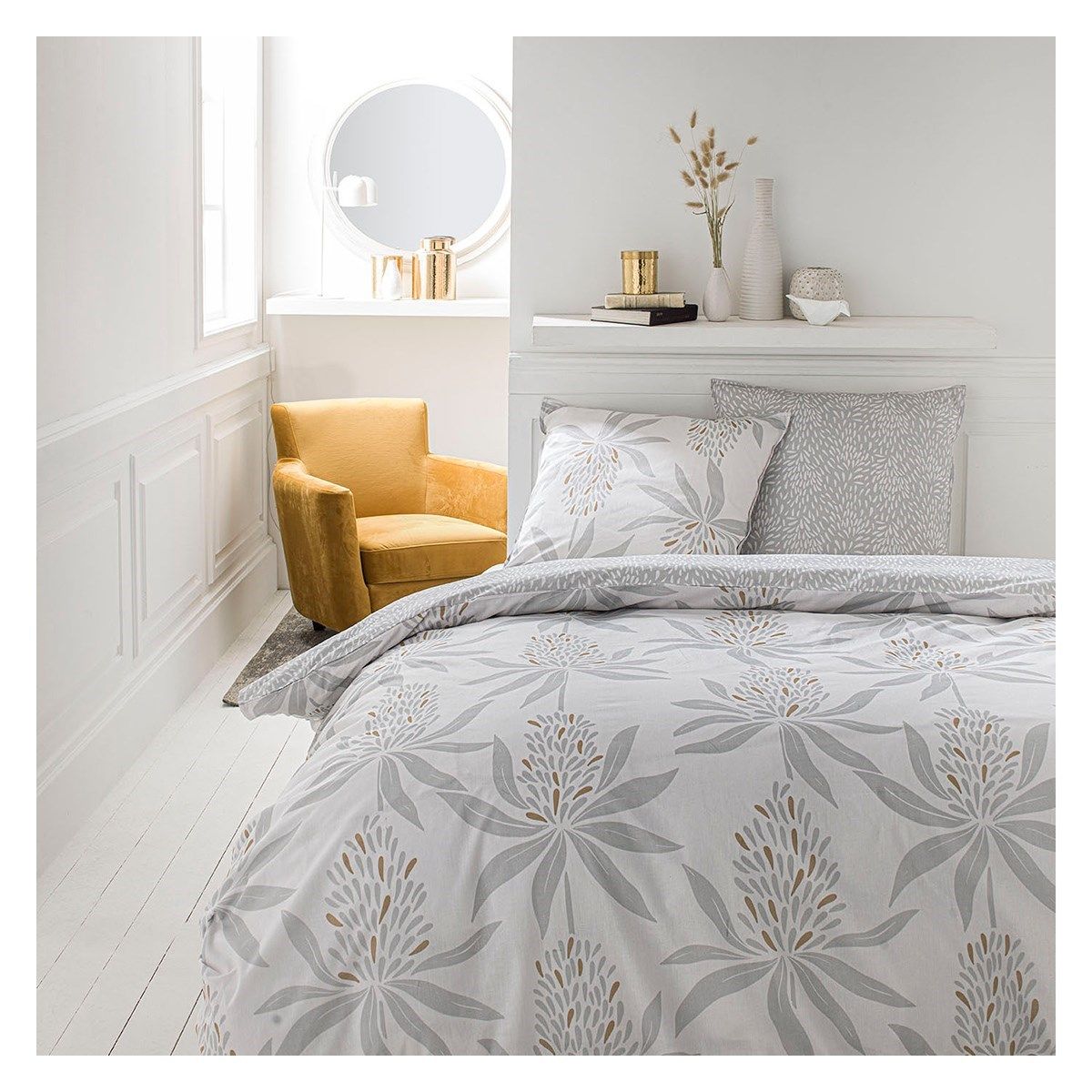 Parure de lit coton 2 personnes imprimé floral sunshine blanc Today | La  Redoute