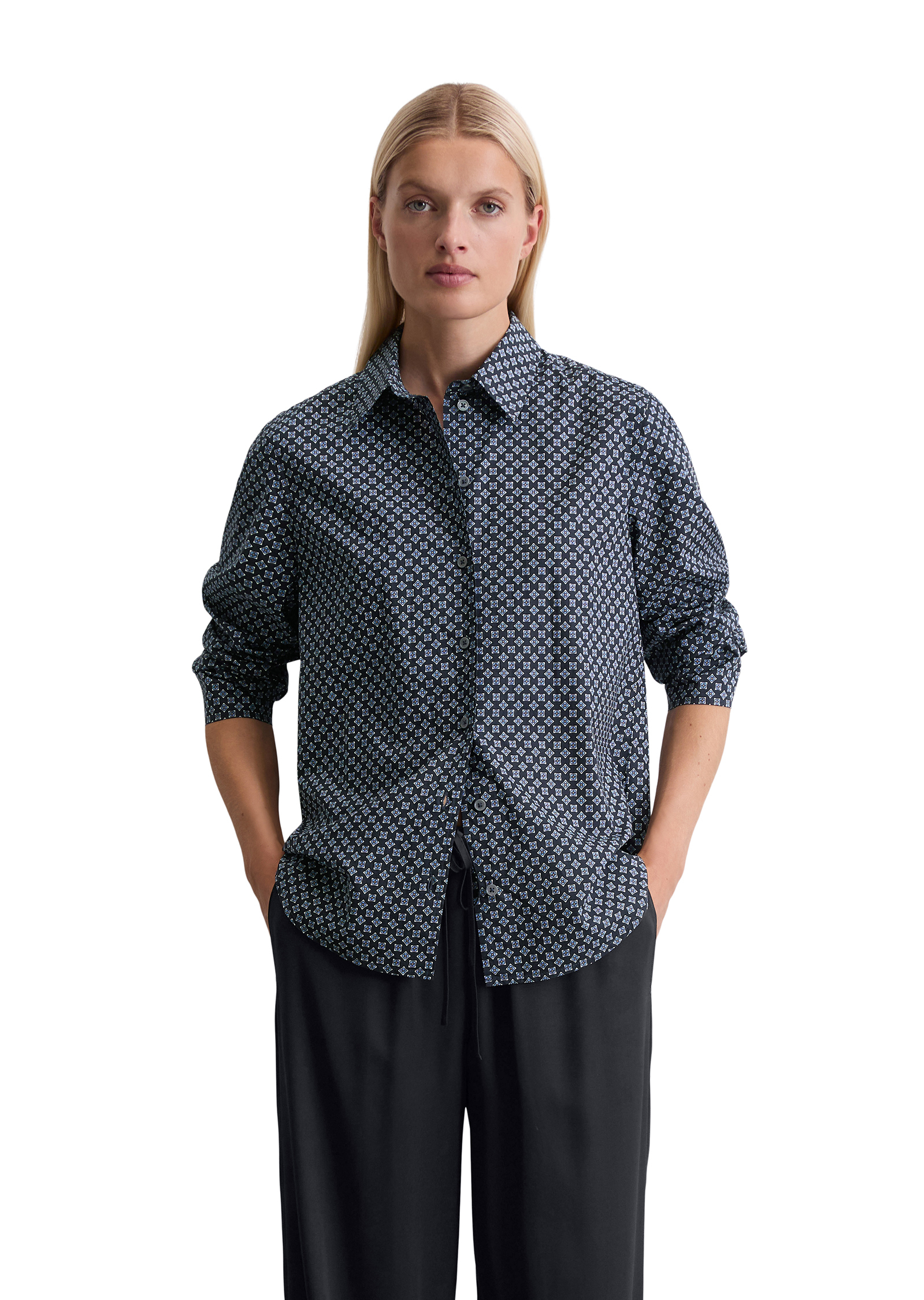 Blouse A-Shape en popeline Papertouch, MARC O'POLO