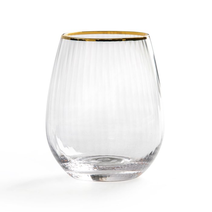 Image 0 Lot de 4 verres striés, Lurik LA REDOUTE INTERIEURS Lot de 4 verres striés, Lurik LA REDOUTE INTERIEURS image 0