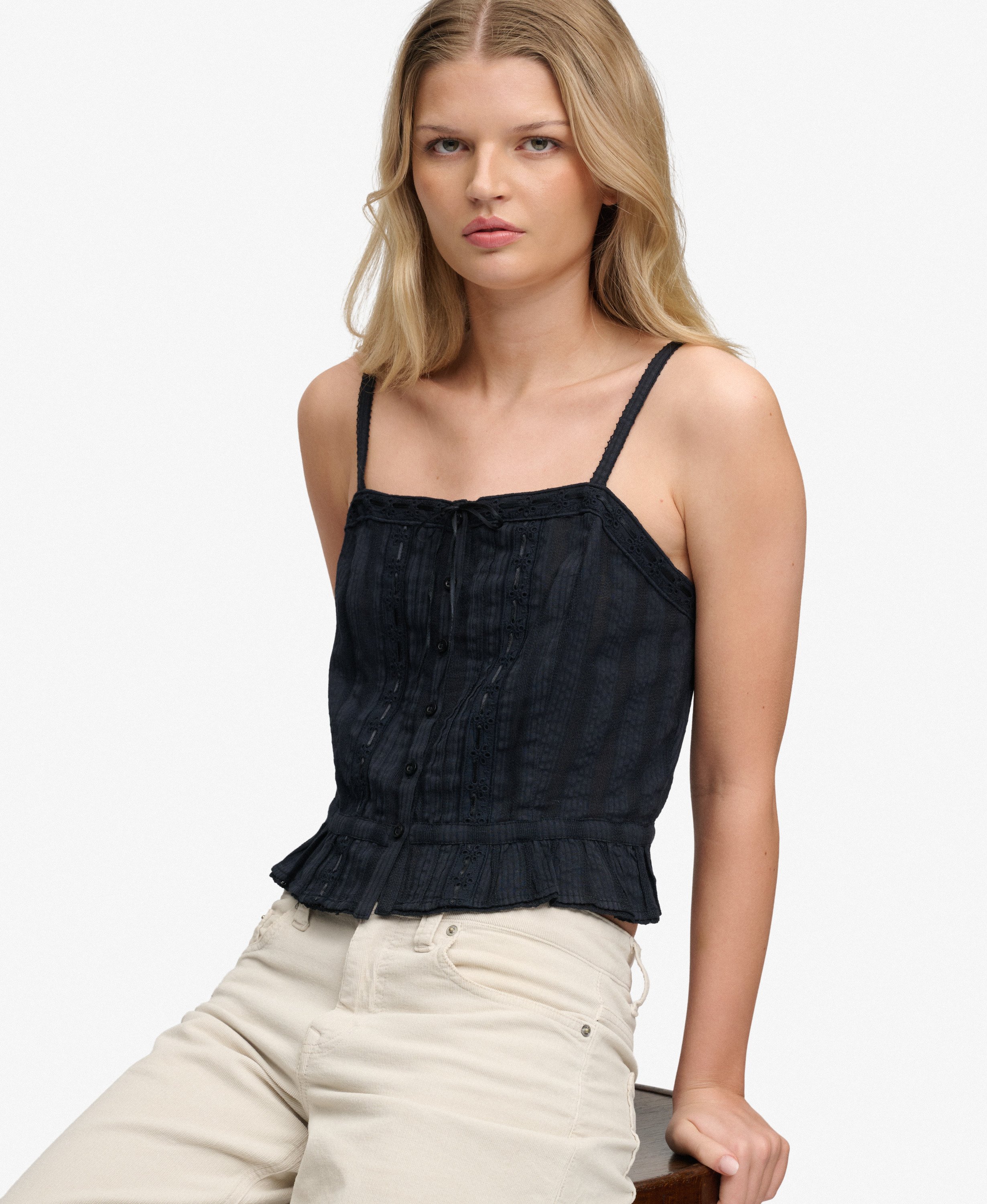 Top à Bretelles en Dentelle, SUPERDRY