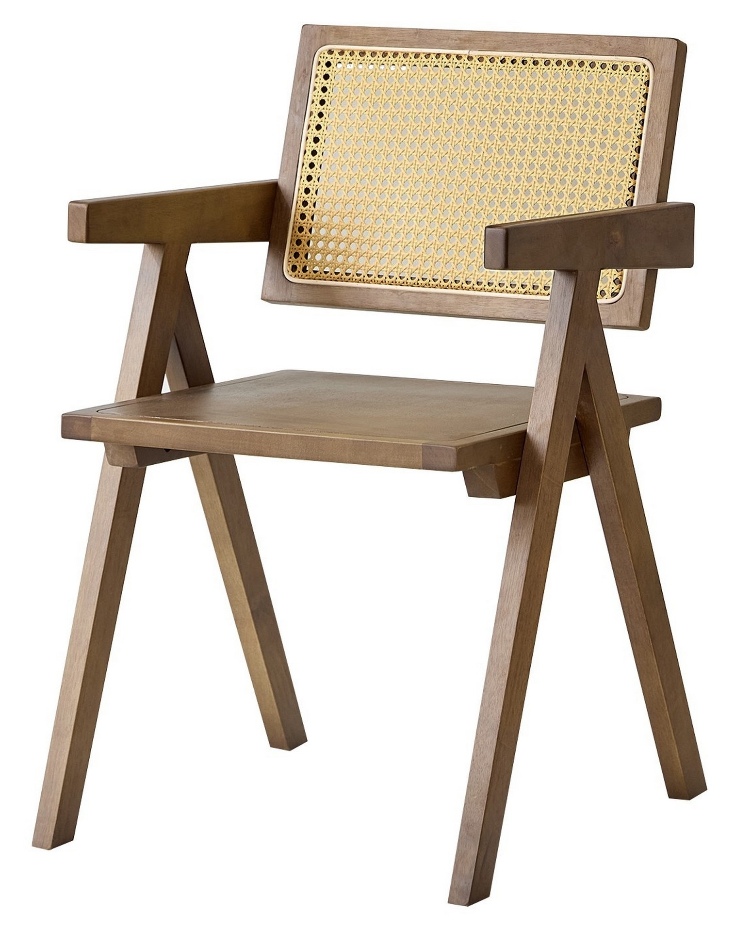 Fauteuil de table, bois foncé et cannage, MADEIRA, NORDLYS