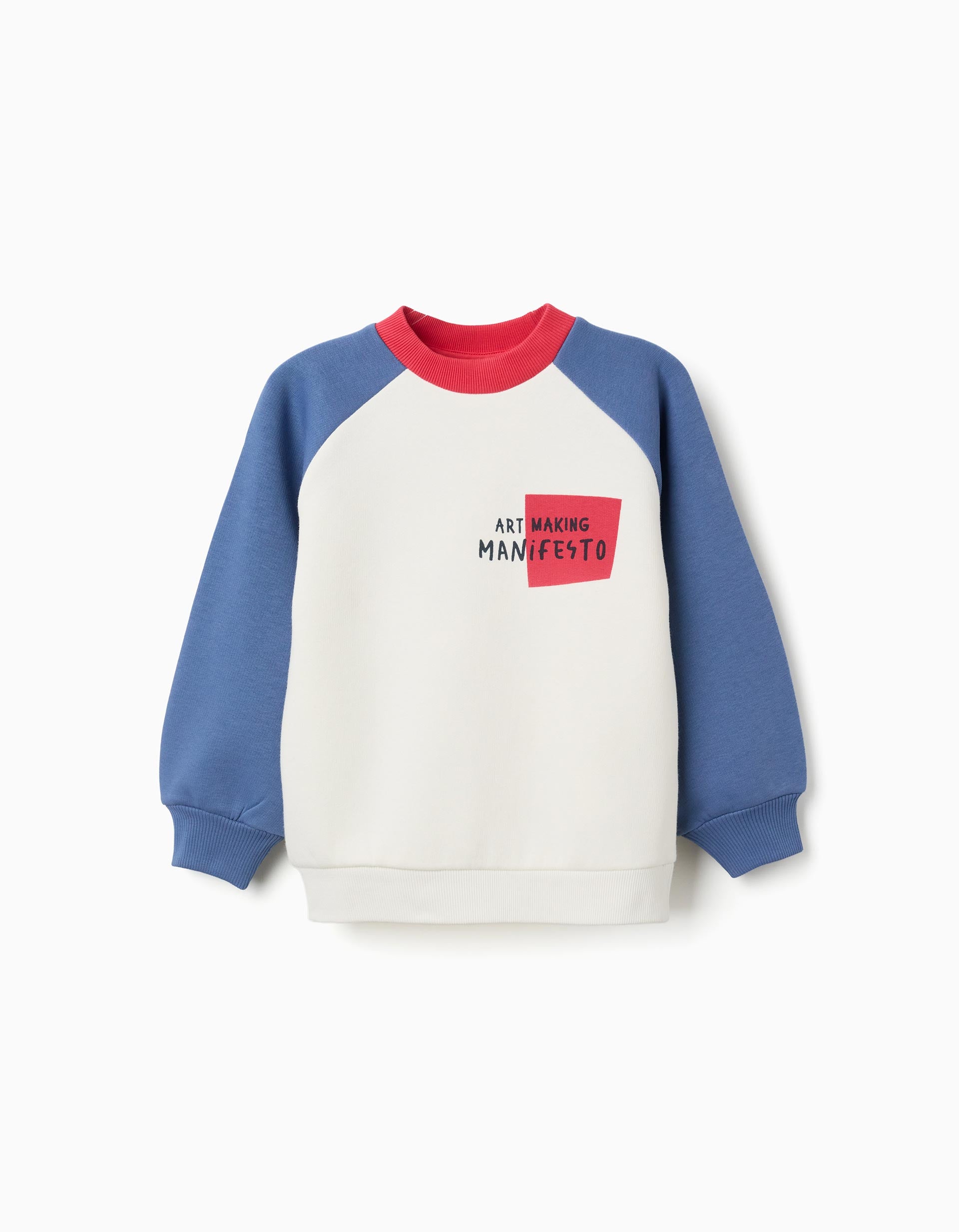 Sweat en coton peigné avec imprimé Art Manifesto, ZIPPY