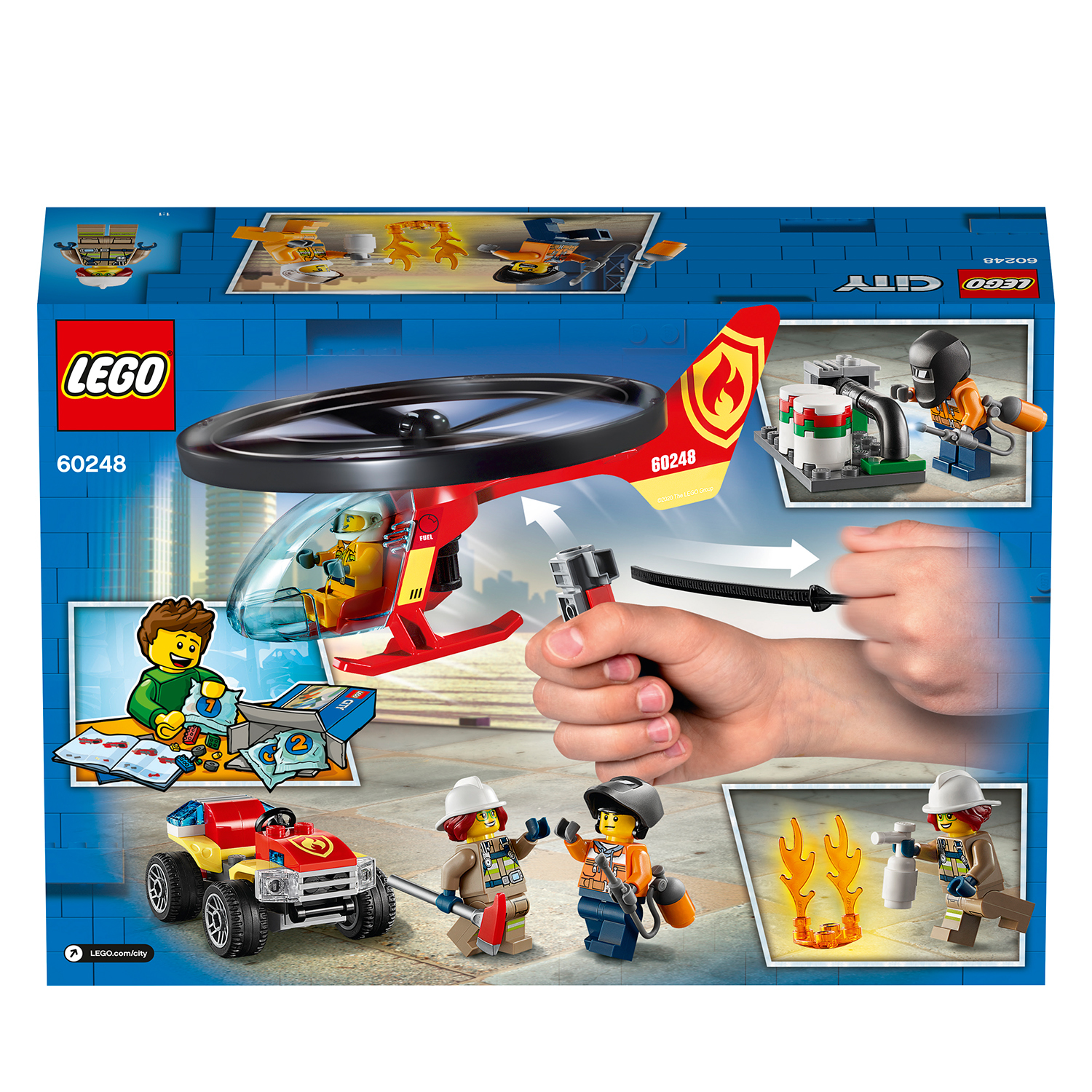 L'intervention de l'hélicoptère des pompiers, LEGO