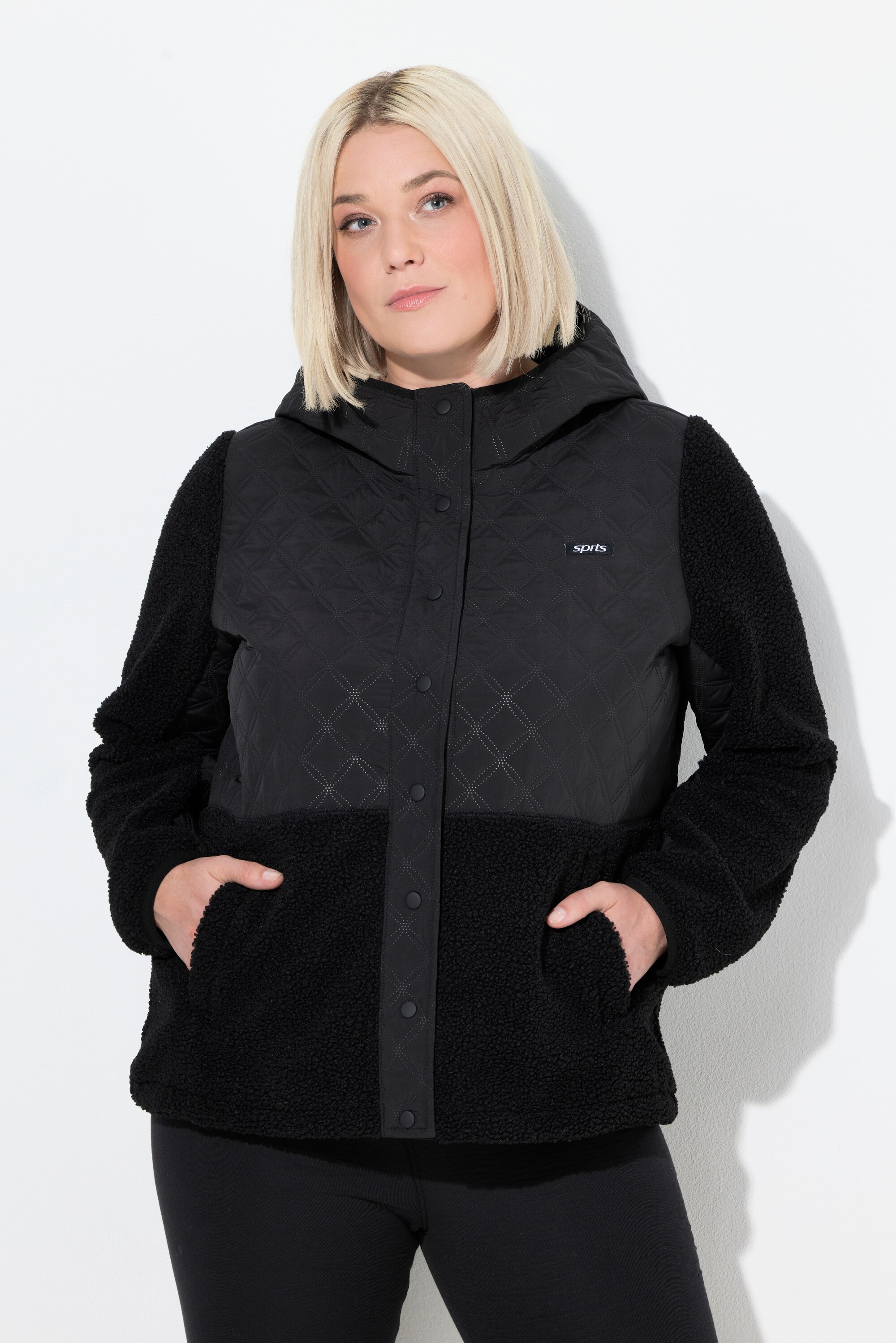 Veste en polaire matelassée à capuche, ULLA POPKEN