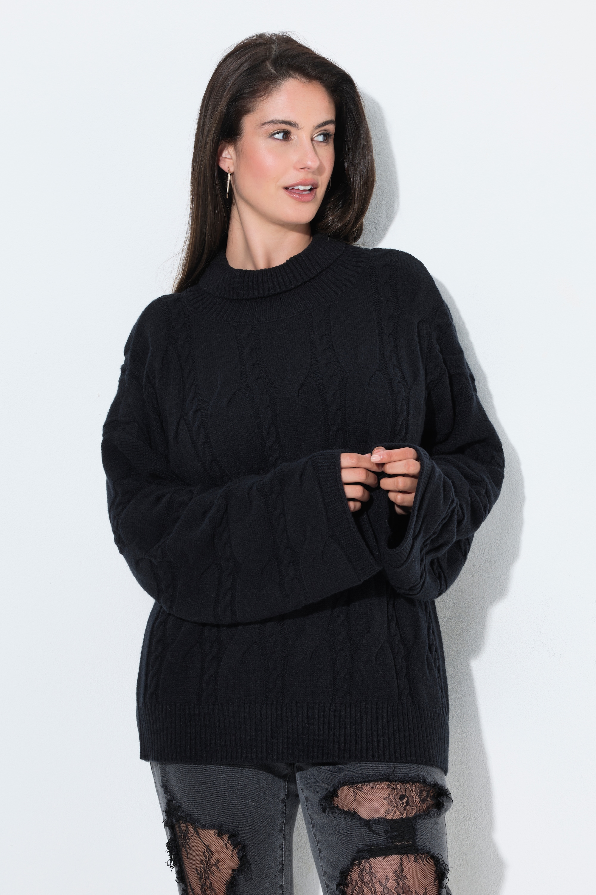 Pull oversize, col roulé et manches longues, ULLA POPKEN