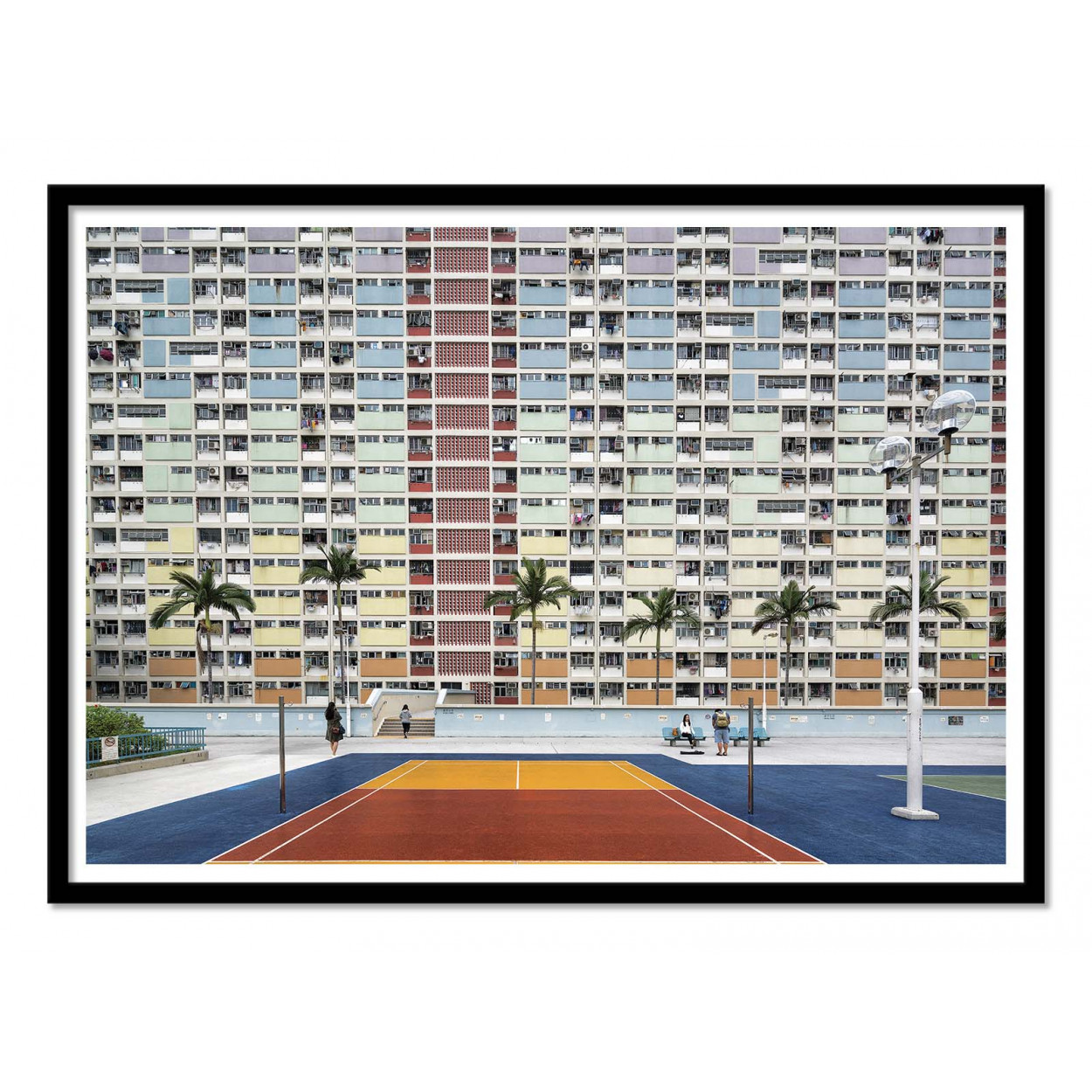 Affiche d’art et cadre noir 30 x 40 cm - Choi Hung Estate - Fahad Abdualhameid, WALL EDITIONS