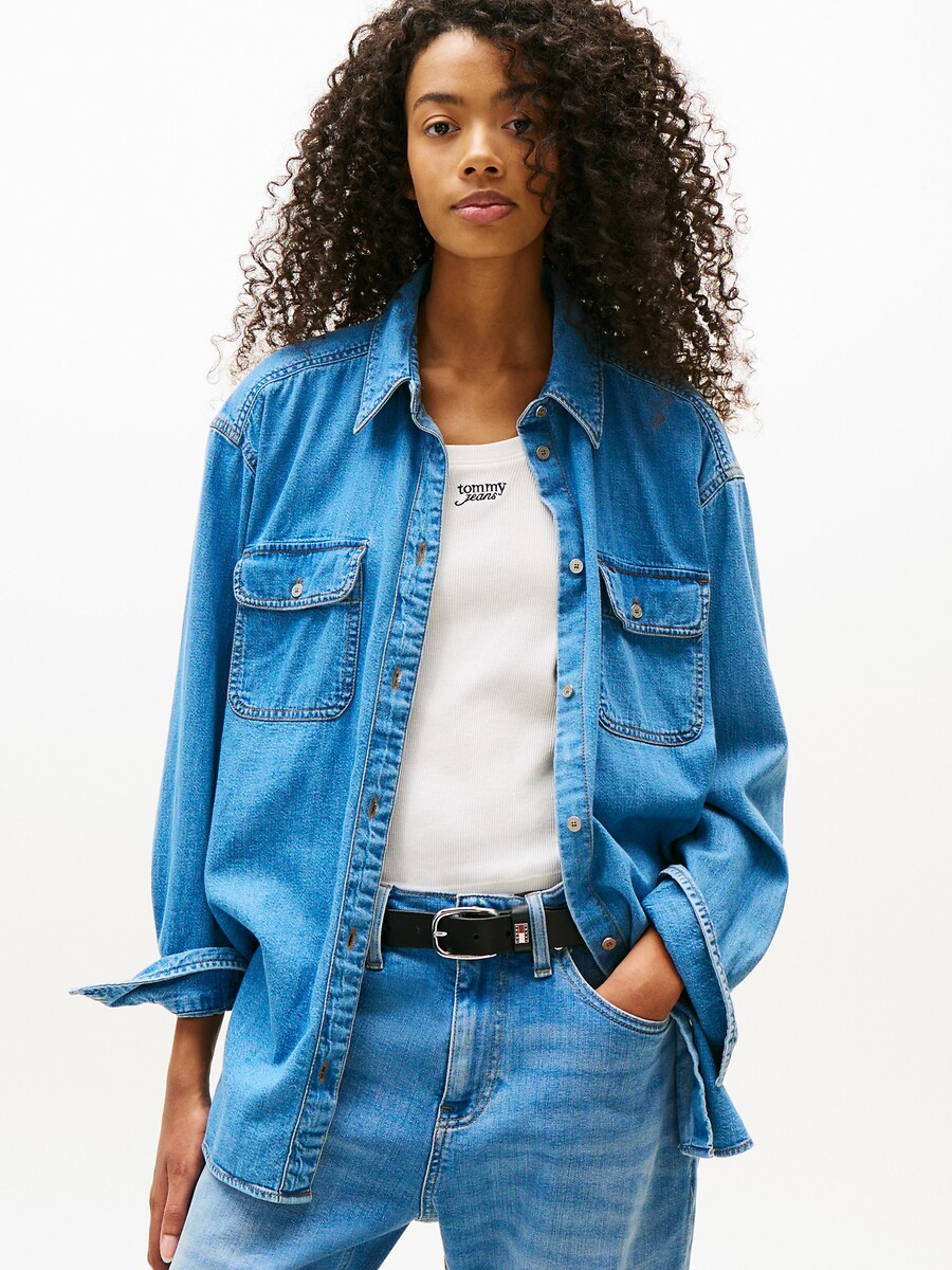 Camicia in denim a maniche lunghe, TOMMY JEANS