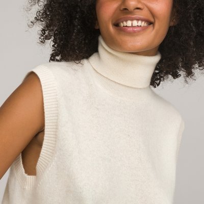Knitted Vest Top in Undyed Cashmere LA REDOUTE COLLECTIONS