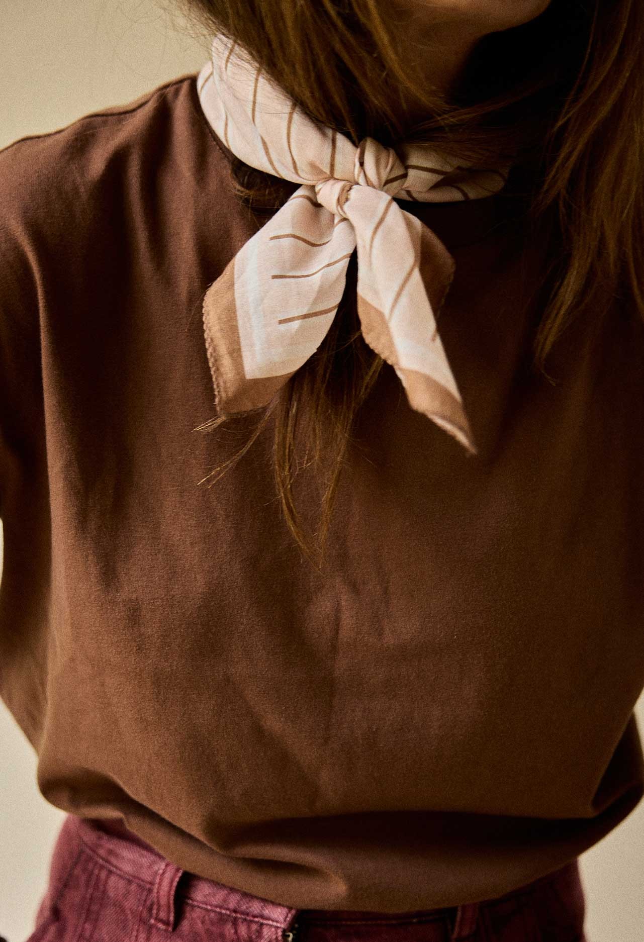 Petit foulard en voile de coton, RAYURES, GABRIELLE PARIS