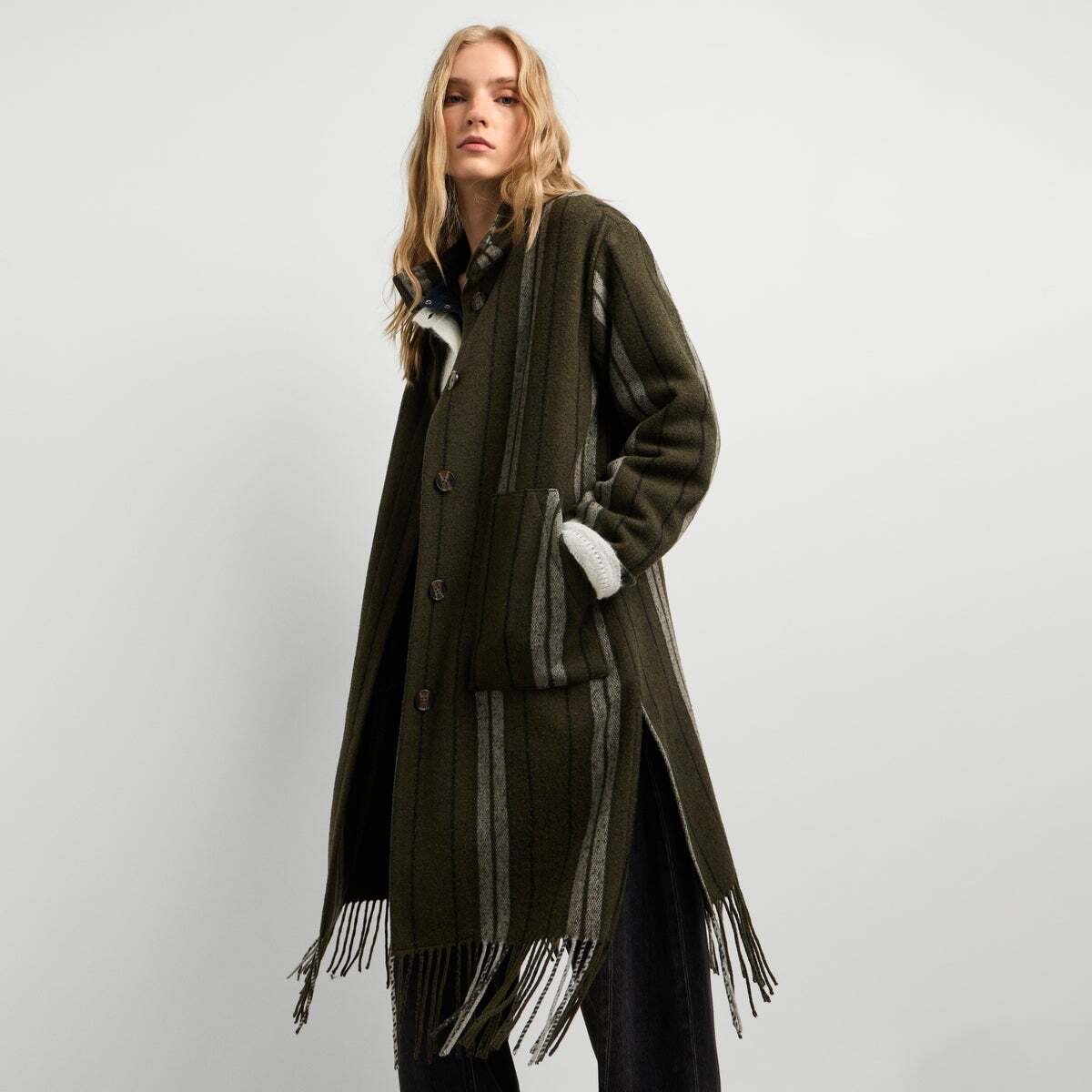 Manteau Long À Rayures, PEPE JEANS