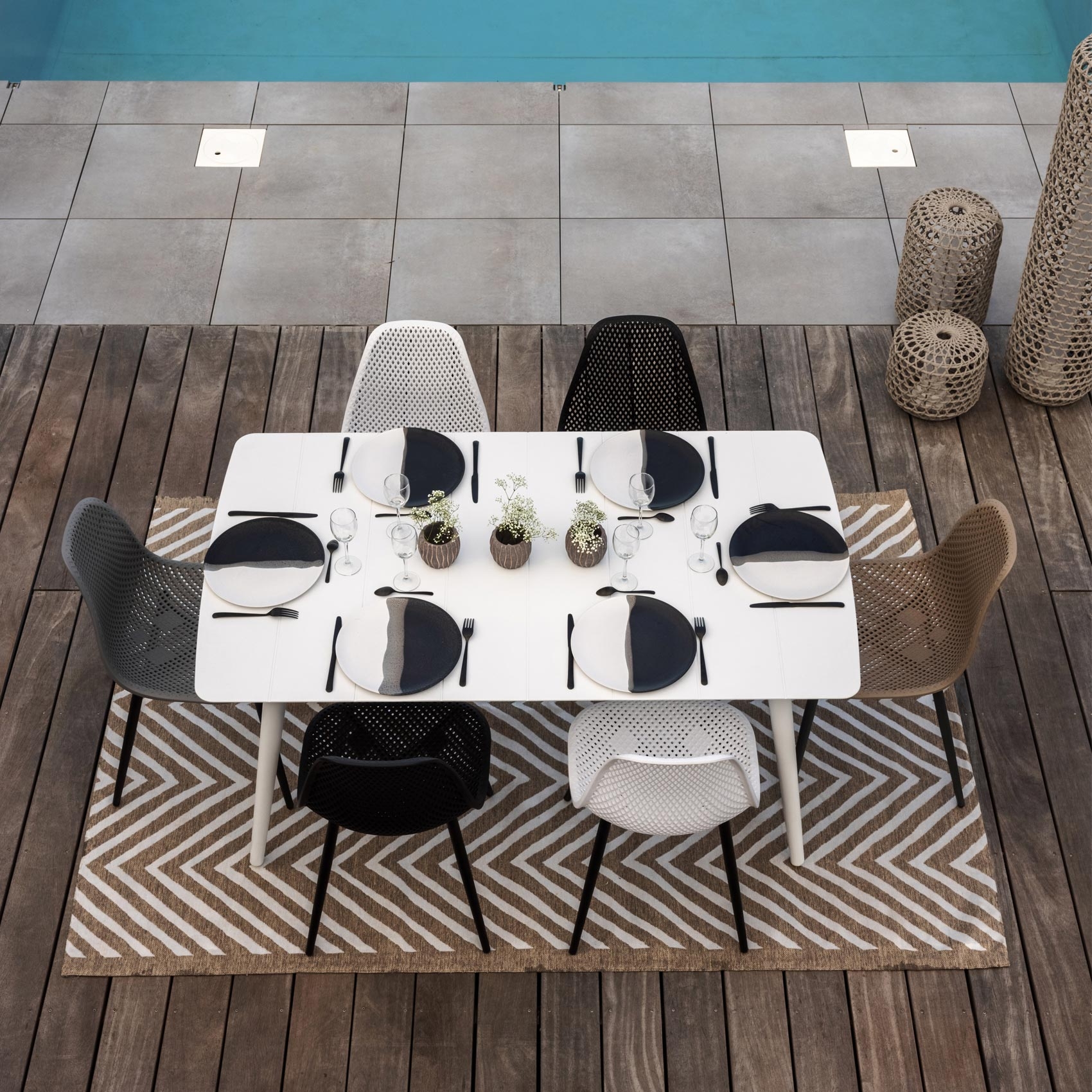 Table rectangulaire esprit bord de mer, HOME MAISON