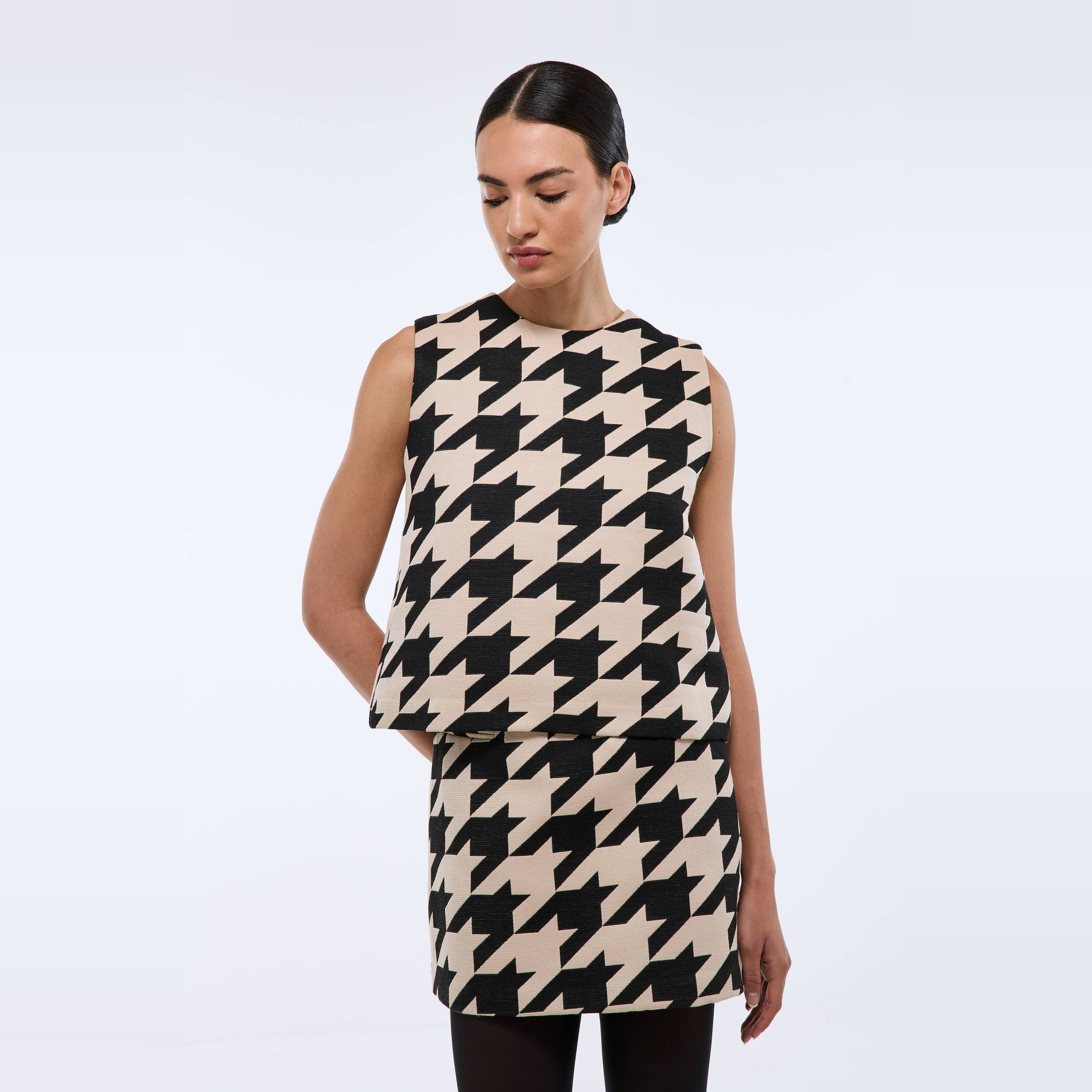 Top sans manches à motifs contenant du coton, MONOPRIX