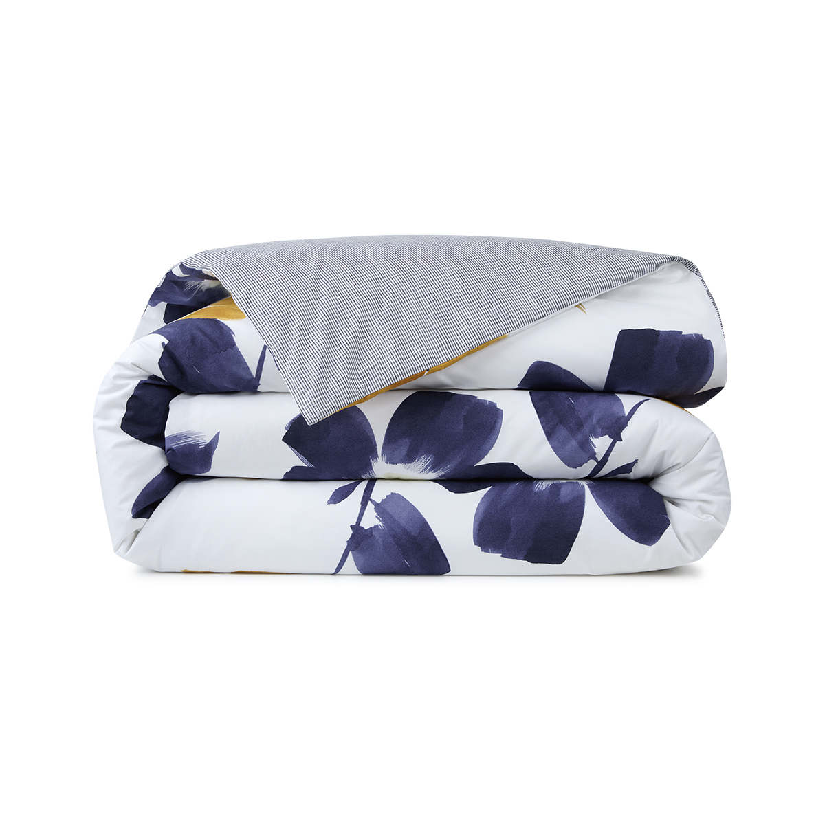 Housse de couette en percale de coton bleu, HEURE BLEUE, DESFORGES