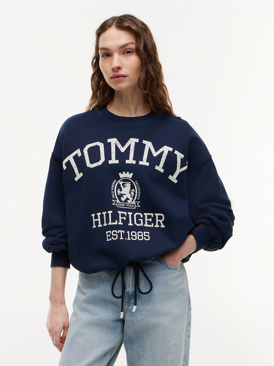 Sweat col rond avec logo, TOMMY HILFIGER