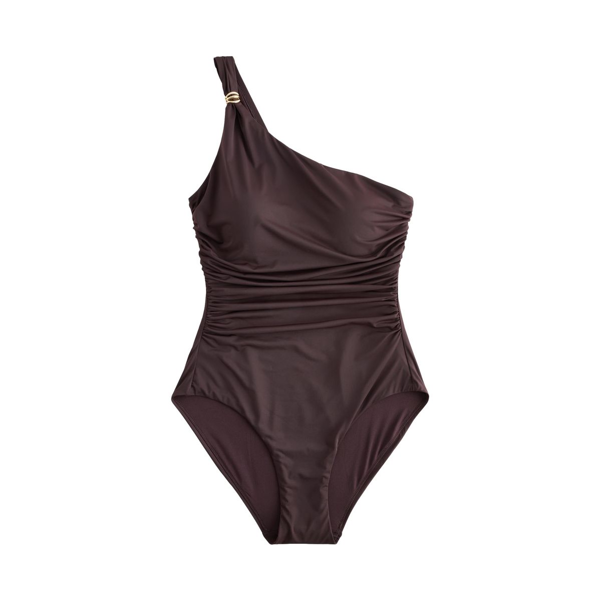 Maillot de bain gainant à fronce monobretelle, NEXT