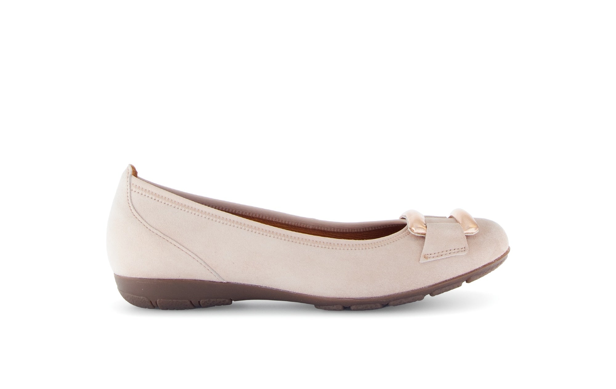 Ballerines en à talon décroché effet galvanisé, GABOR
