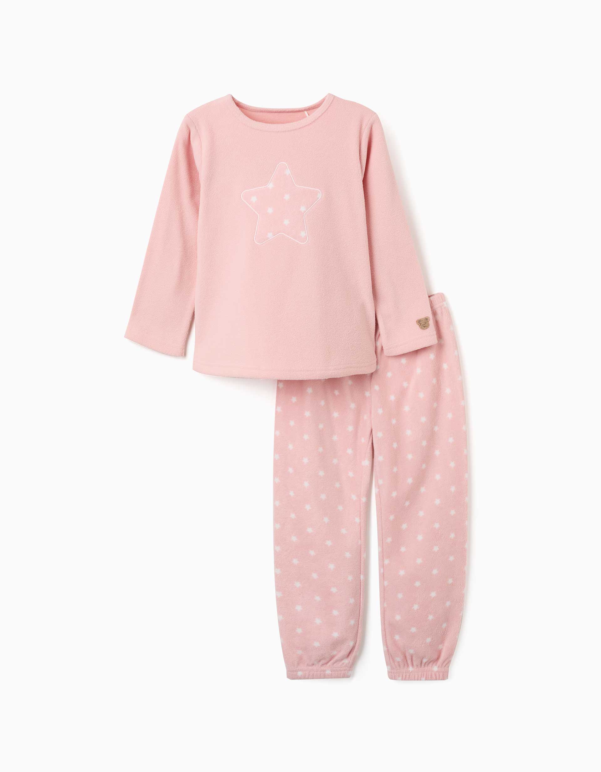 Pyjama en polaire avec étoiles brodées, ZIPPY