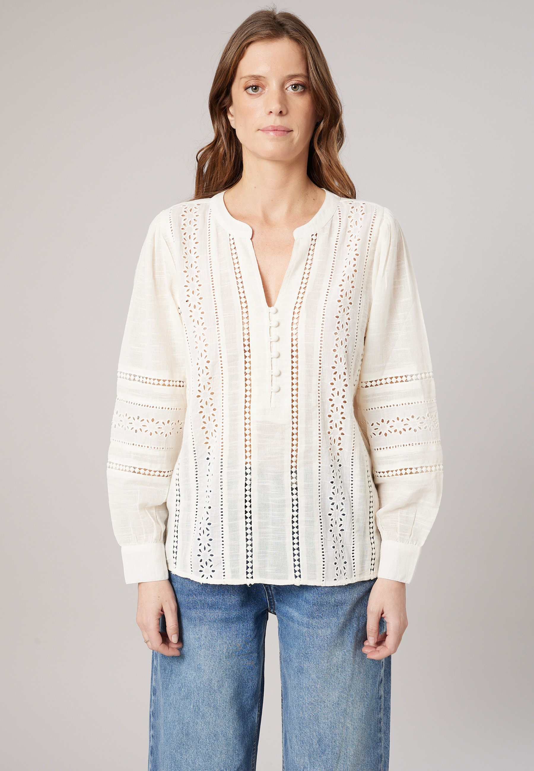 Blouse bohème femme en 100% coton VELORIA, DEELUXE