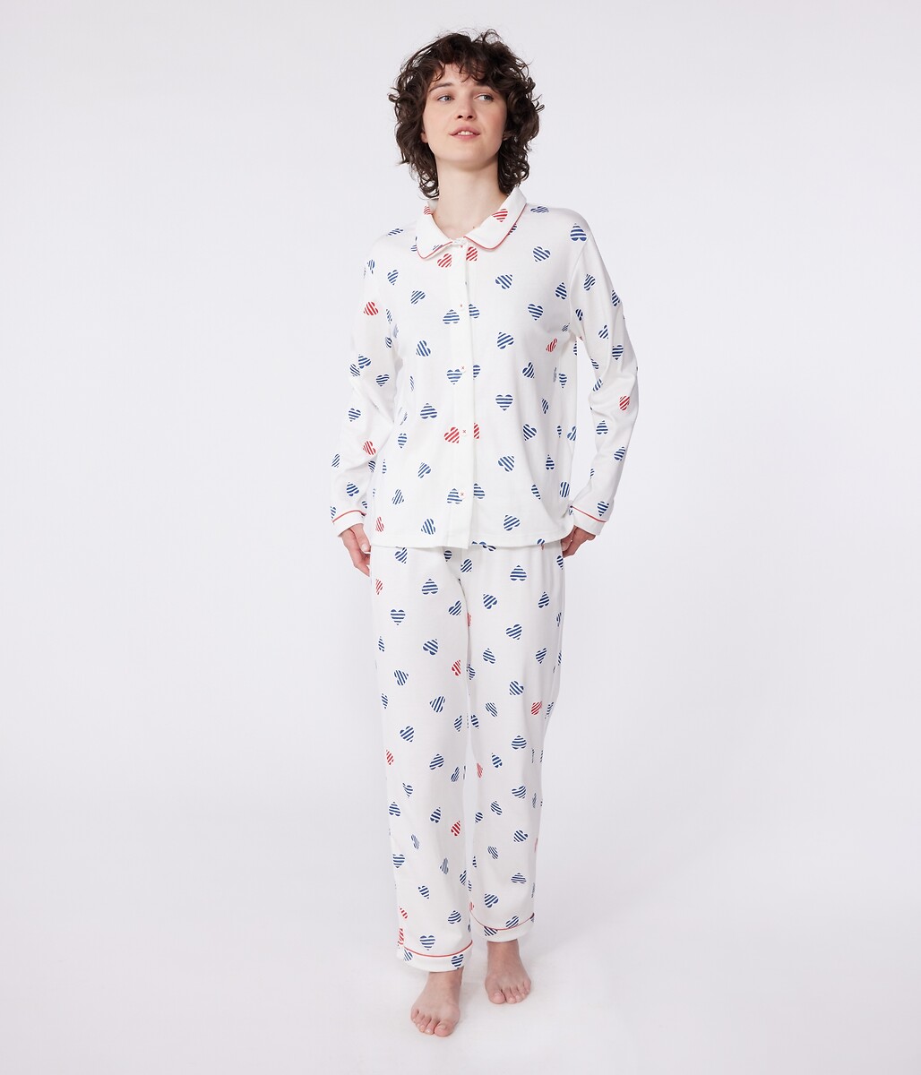 Pyjama forme grand-père en coton