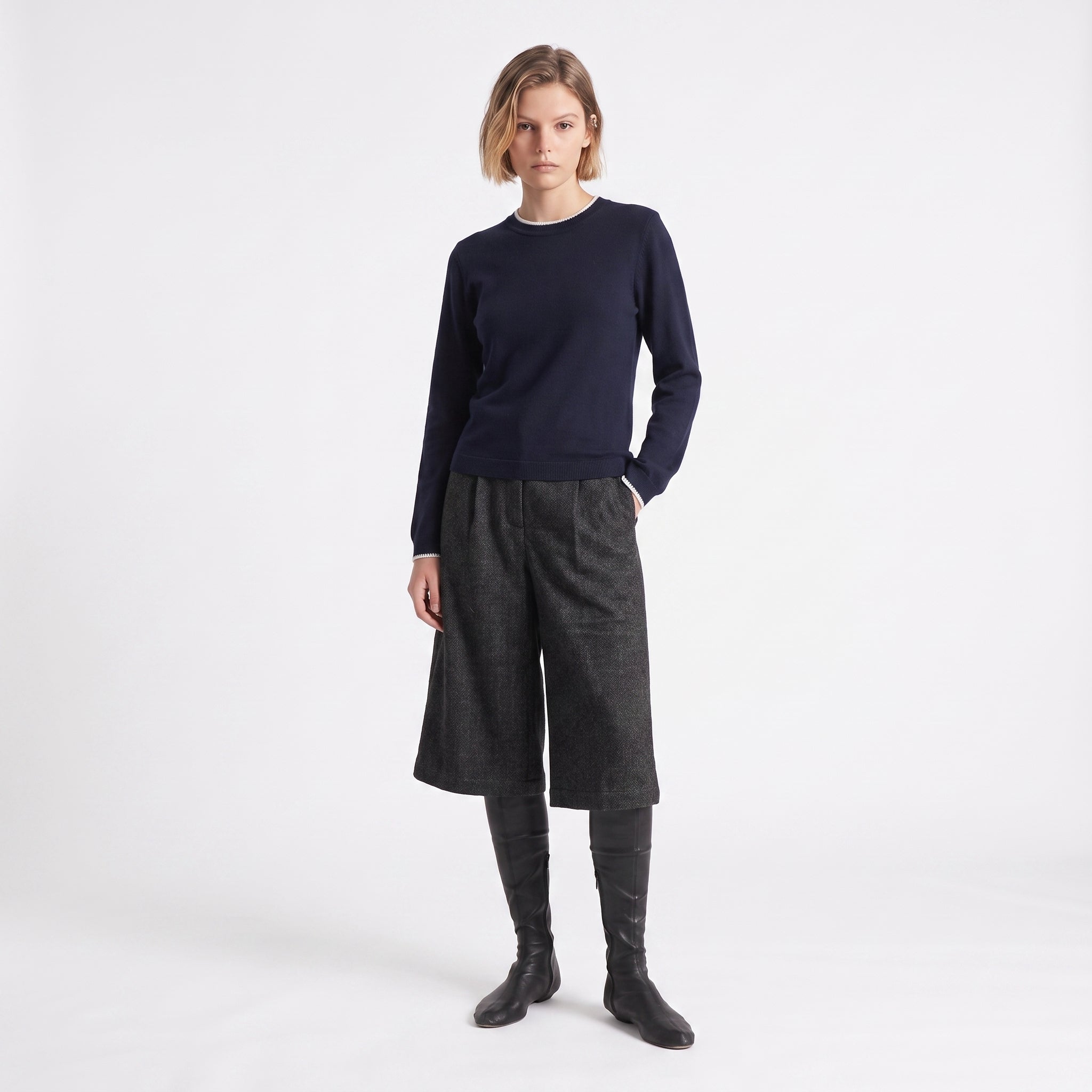 Pull en maille fine marine femme FLIENE, ARTLOVE