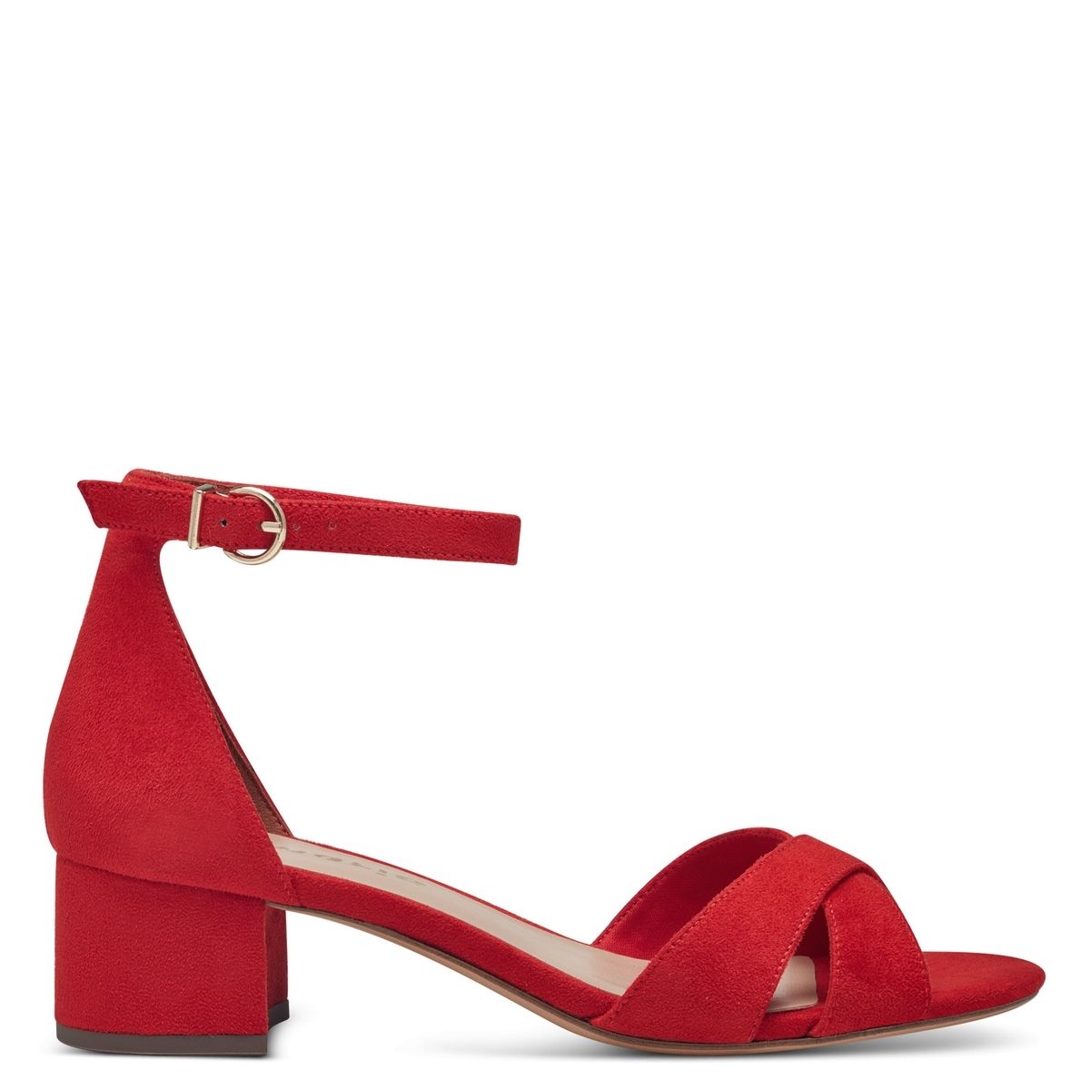 Sandale talon cheap rouge