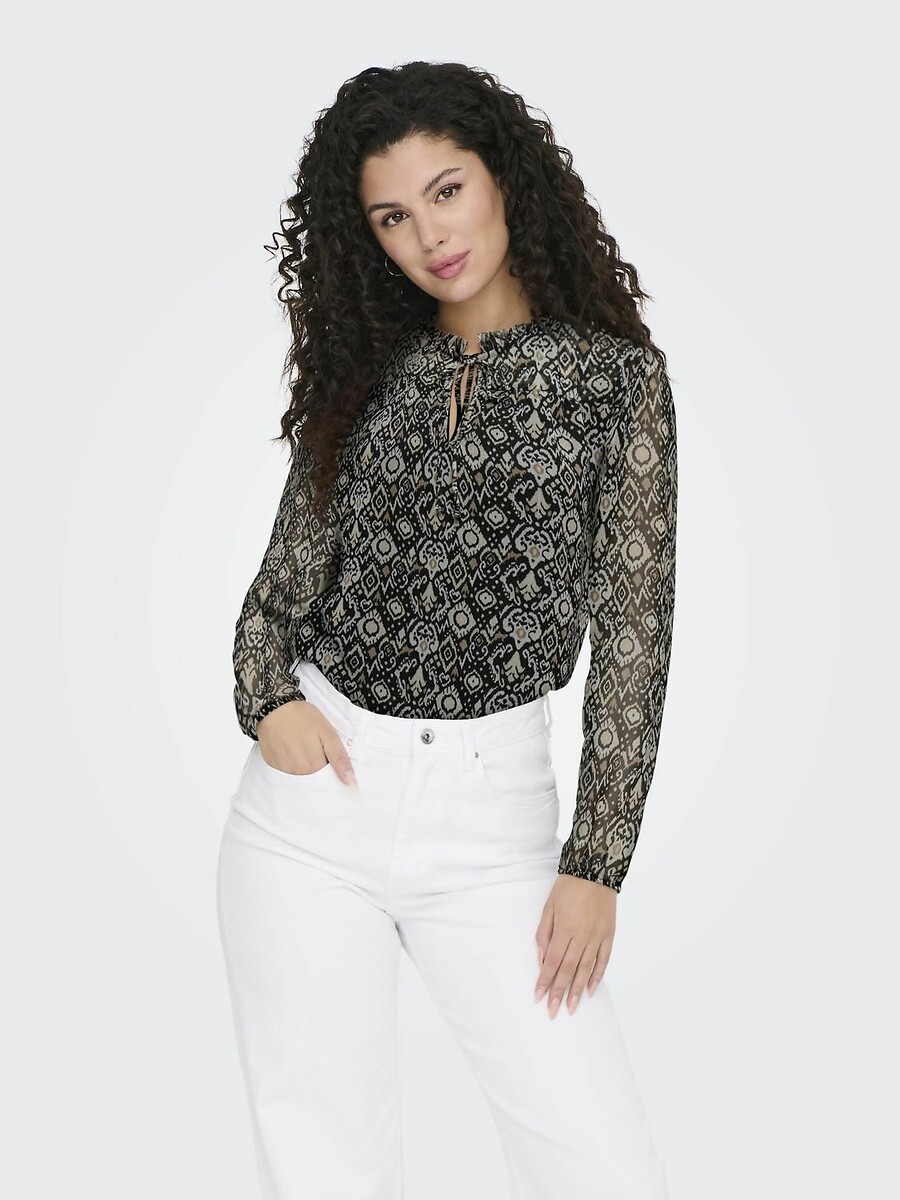 Blusa fluida, gola subida, ONLY